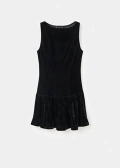 Velvet fitted dress — Black 6