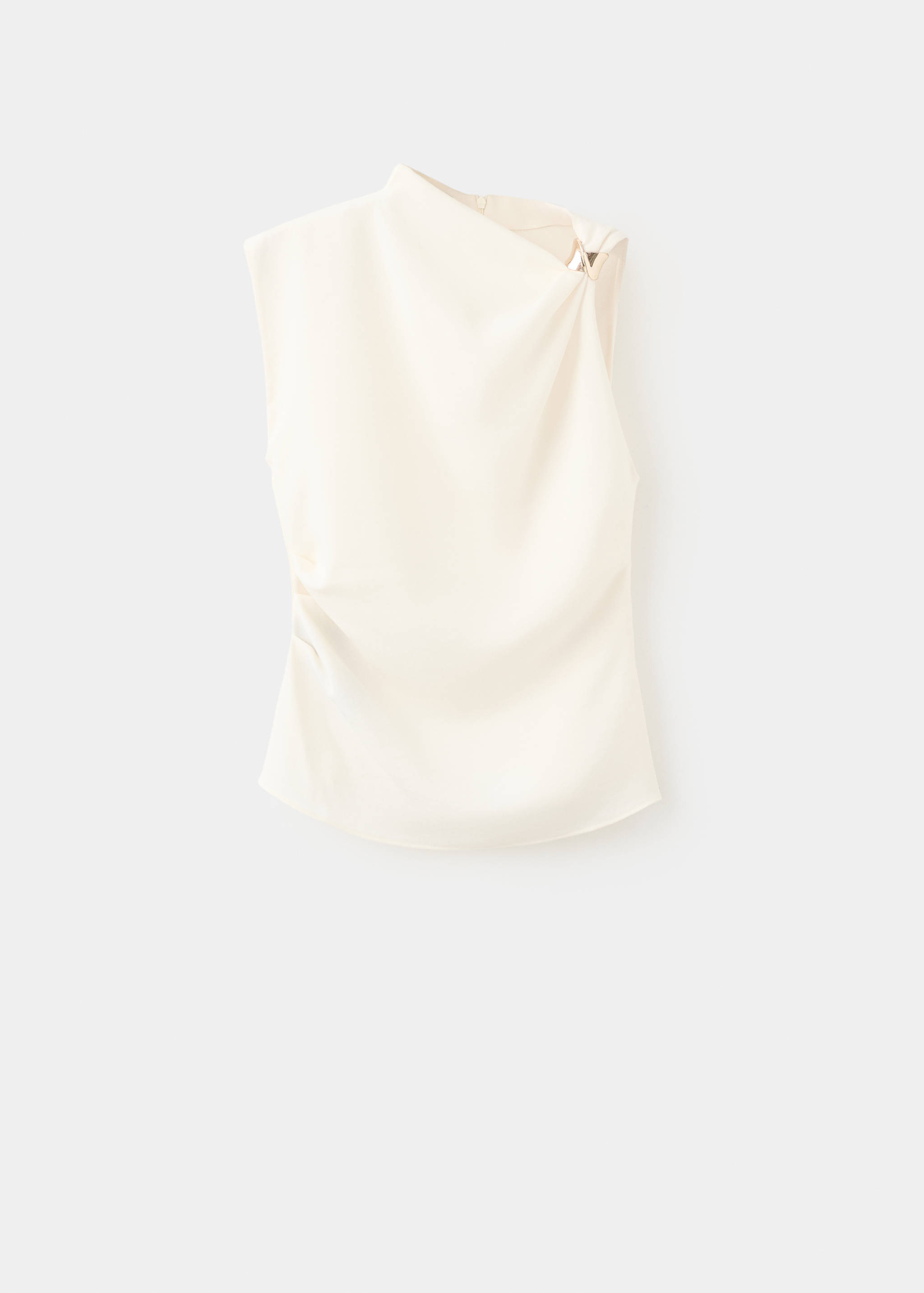 Asymmetrical blouse with metallic detail - Article without model