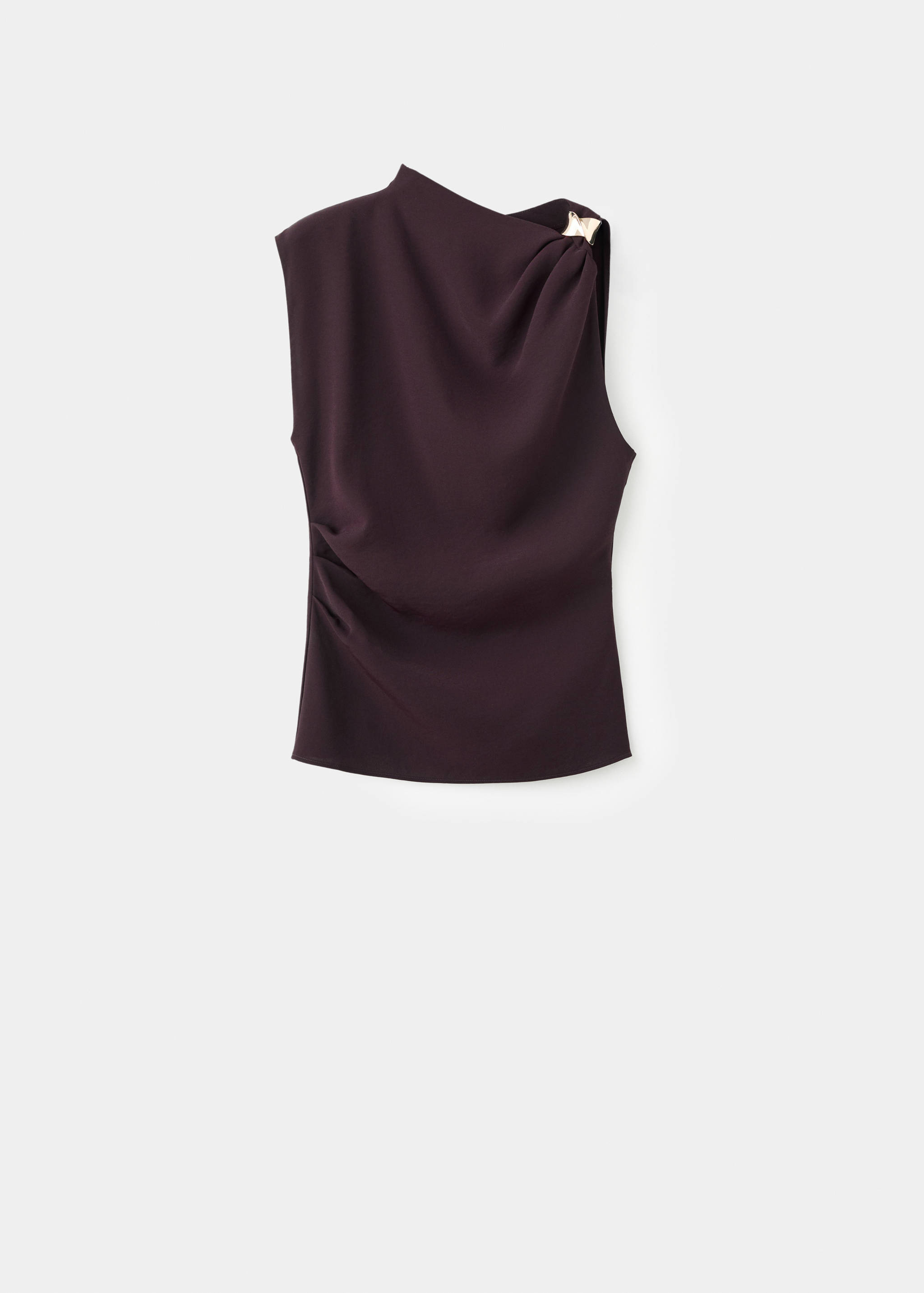 Asymmetrical blouse with metallic detail - Article without model