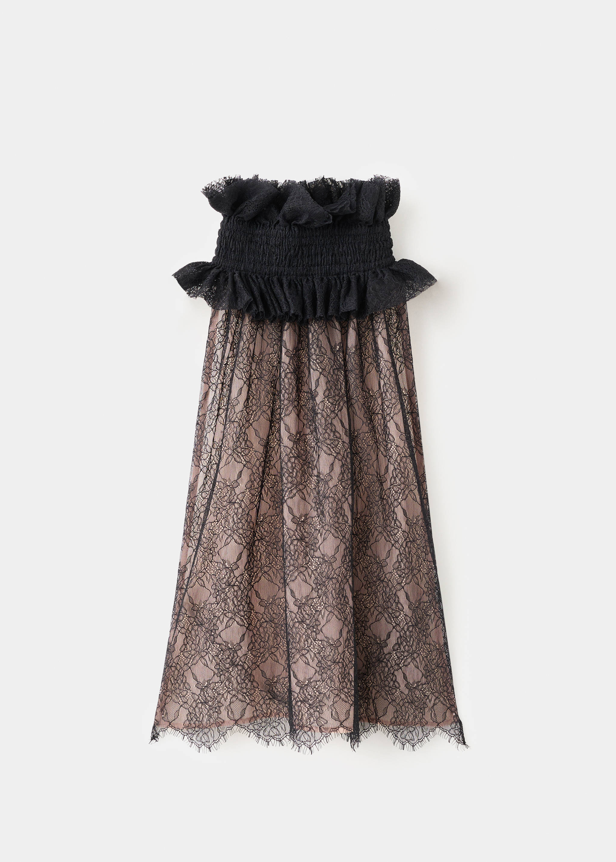 Lace top with ruff collar - Article without model