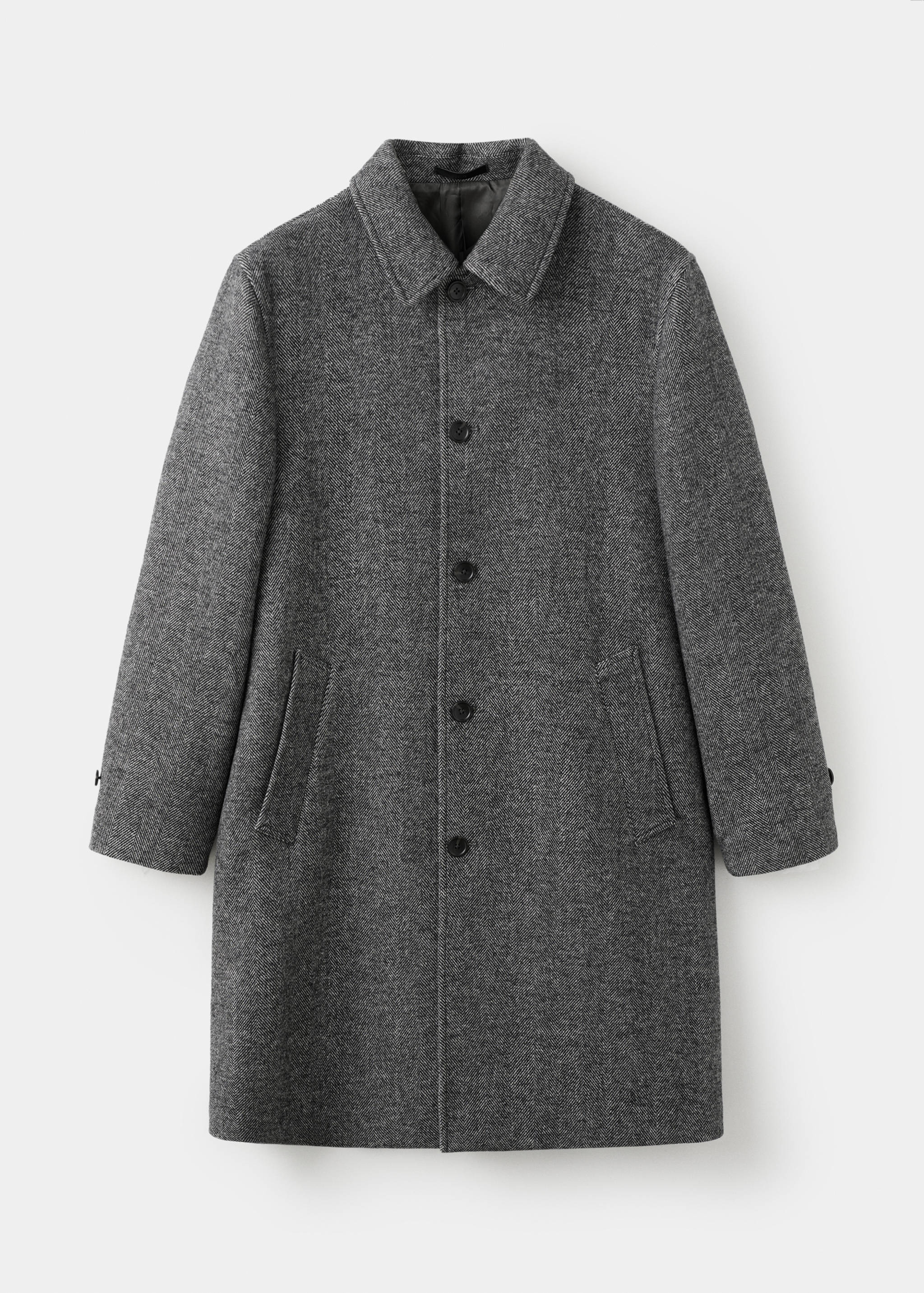 Herringbone wool-blend coat - Article without model