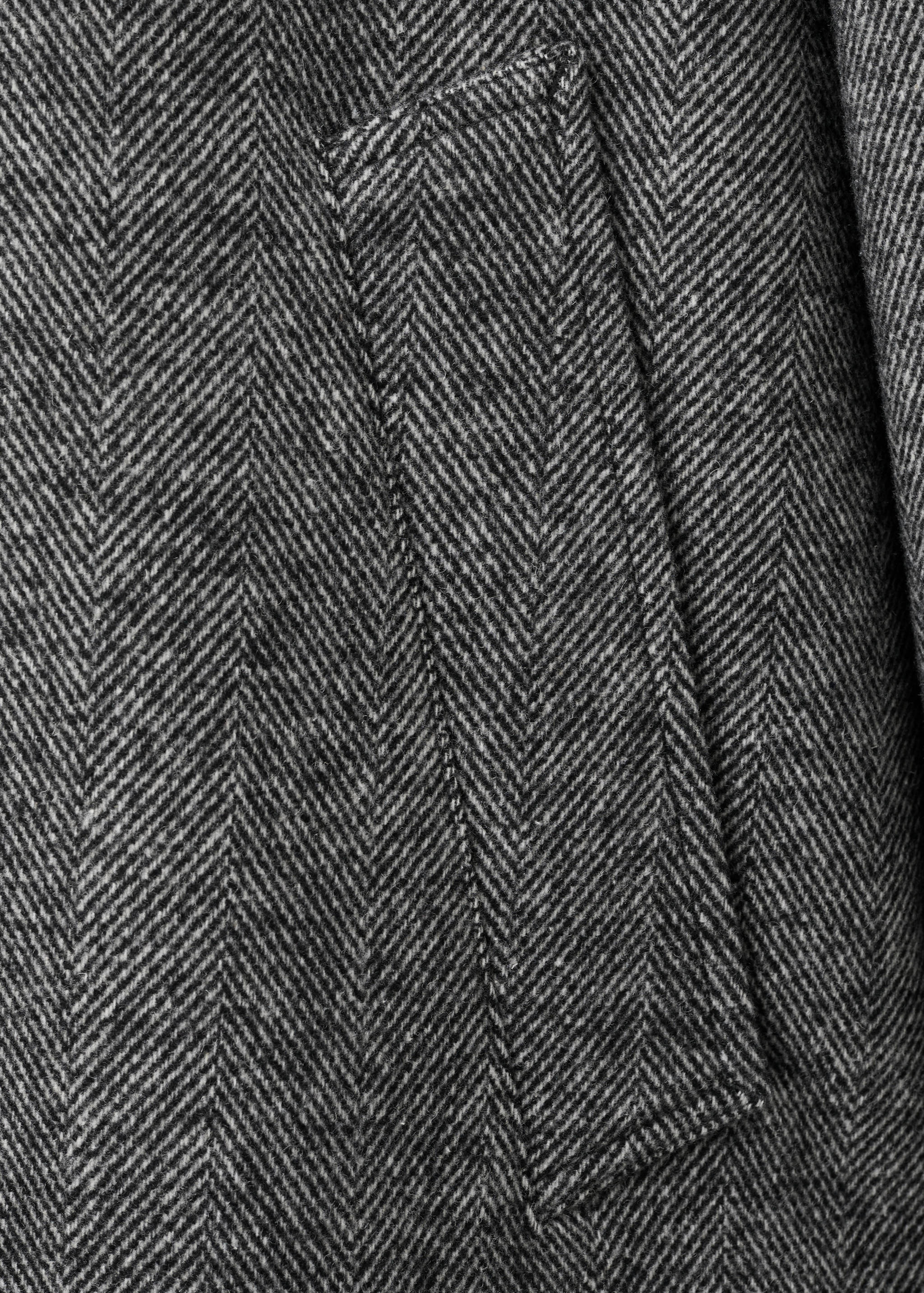 Herringbone wool-blend coat - Details of the article 0