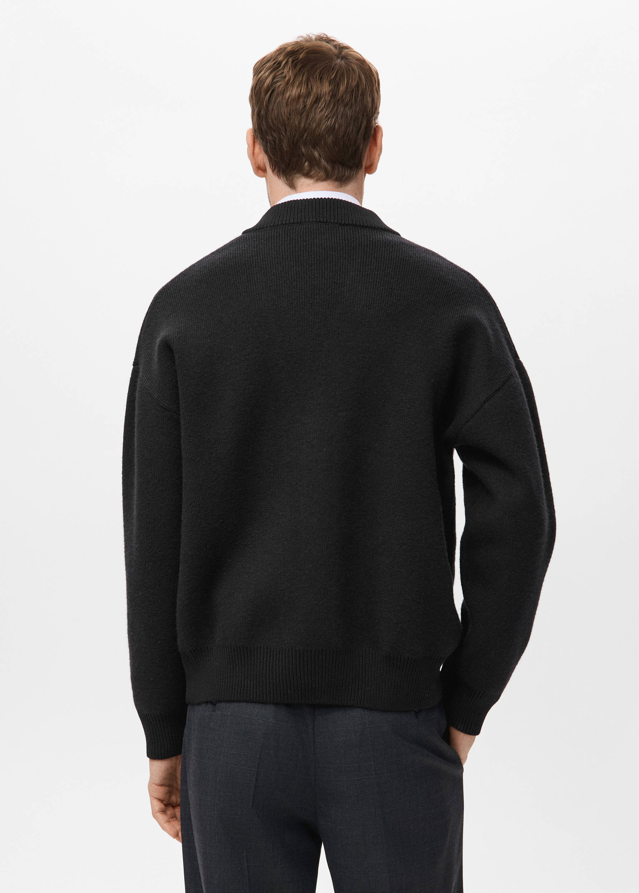 Relaxed-fit knitted cardigan - Reverse of the article