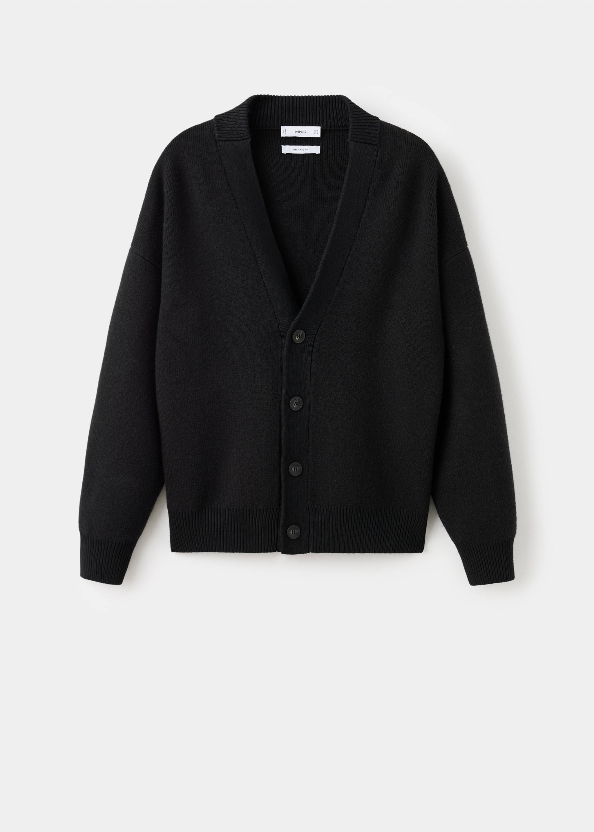 Cardigan maille relaxed-fit - Article sans modèle, Noir. Ref: 17059207-00.