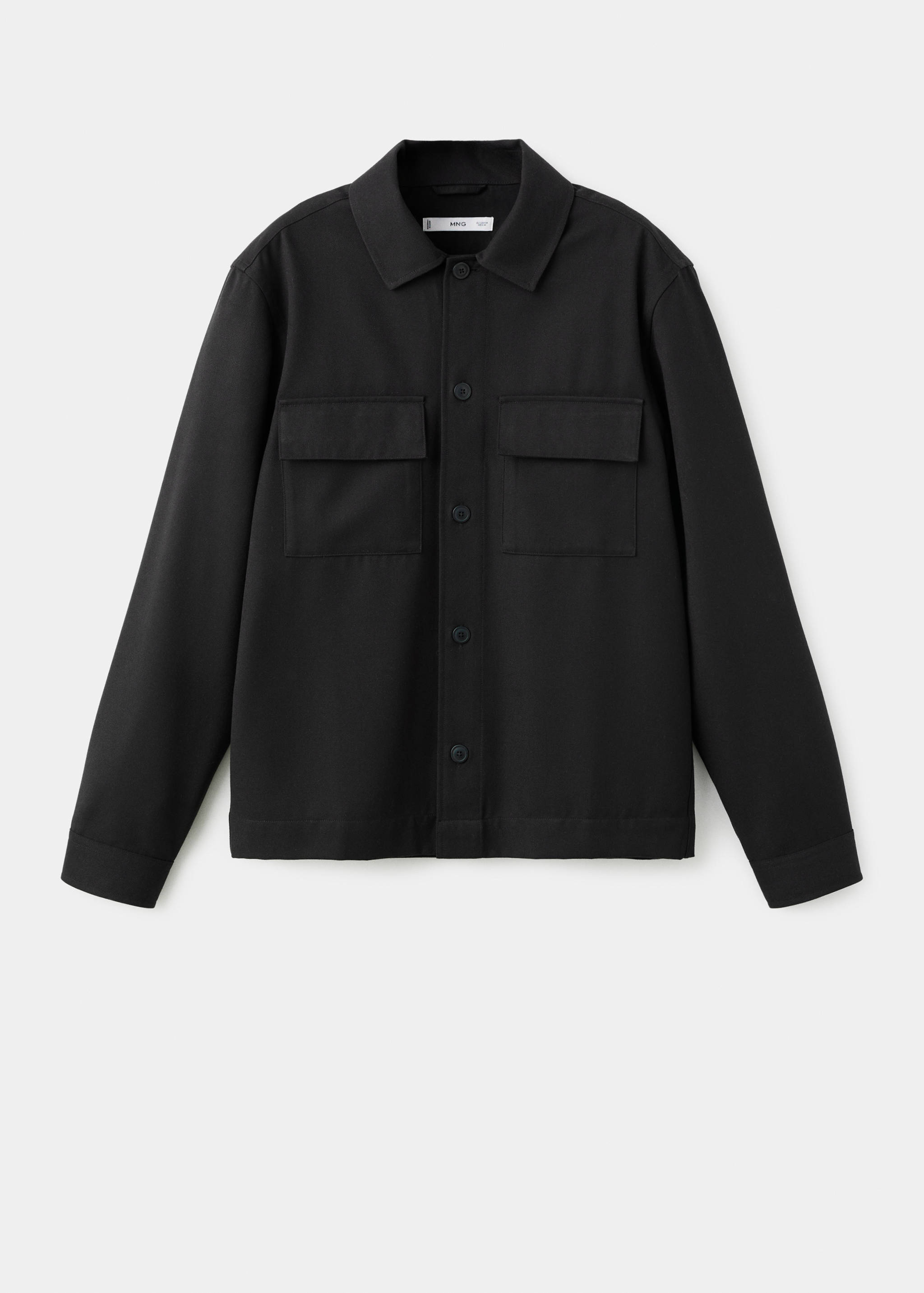 法兰绒口袋外套衬衫 - null