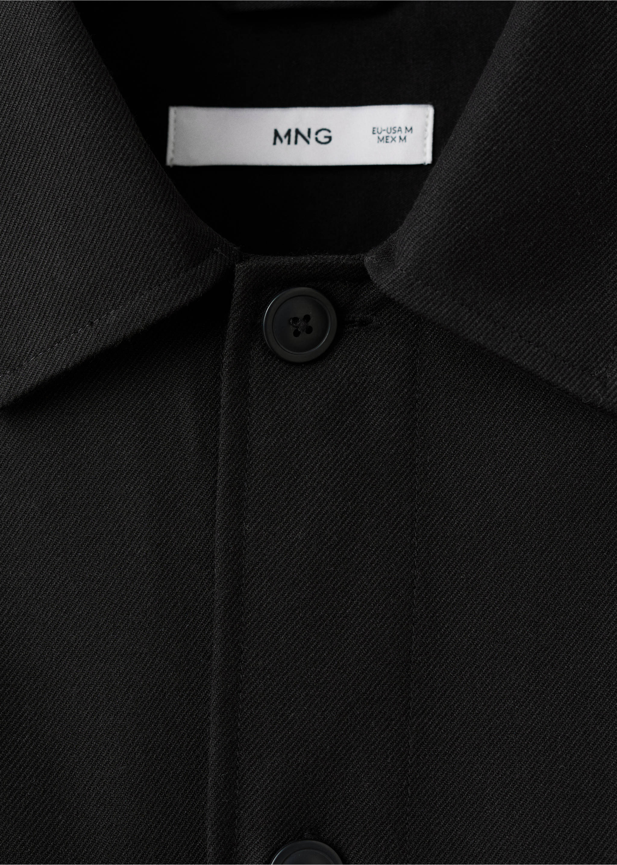 Верхняя рубашка из фланели с карманами - Деталь изделия 8, Черный. Ref: 17059208-00.
