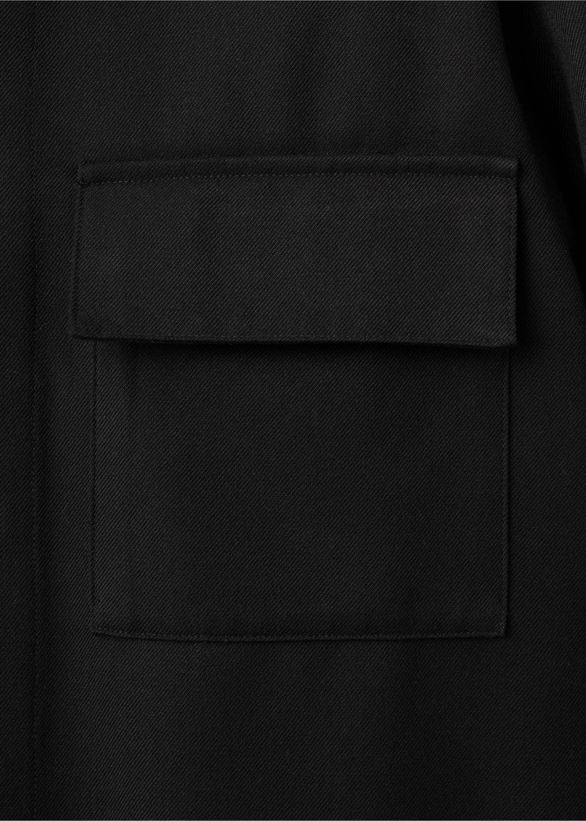 Верхняя рубашка из фланели с карманами - Деталь изделия 0, Черный. Ref: 17059208-00.
