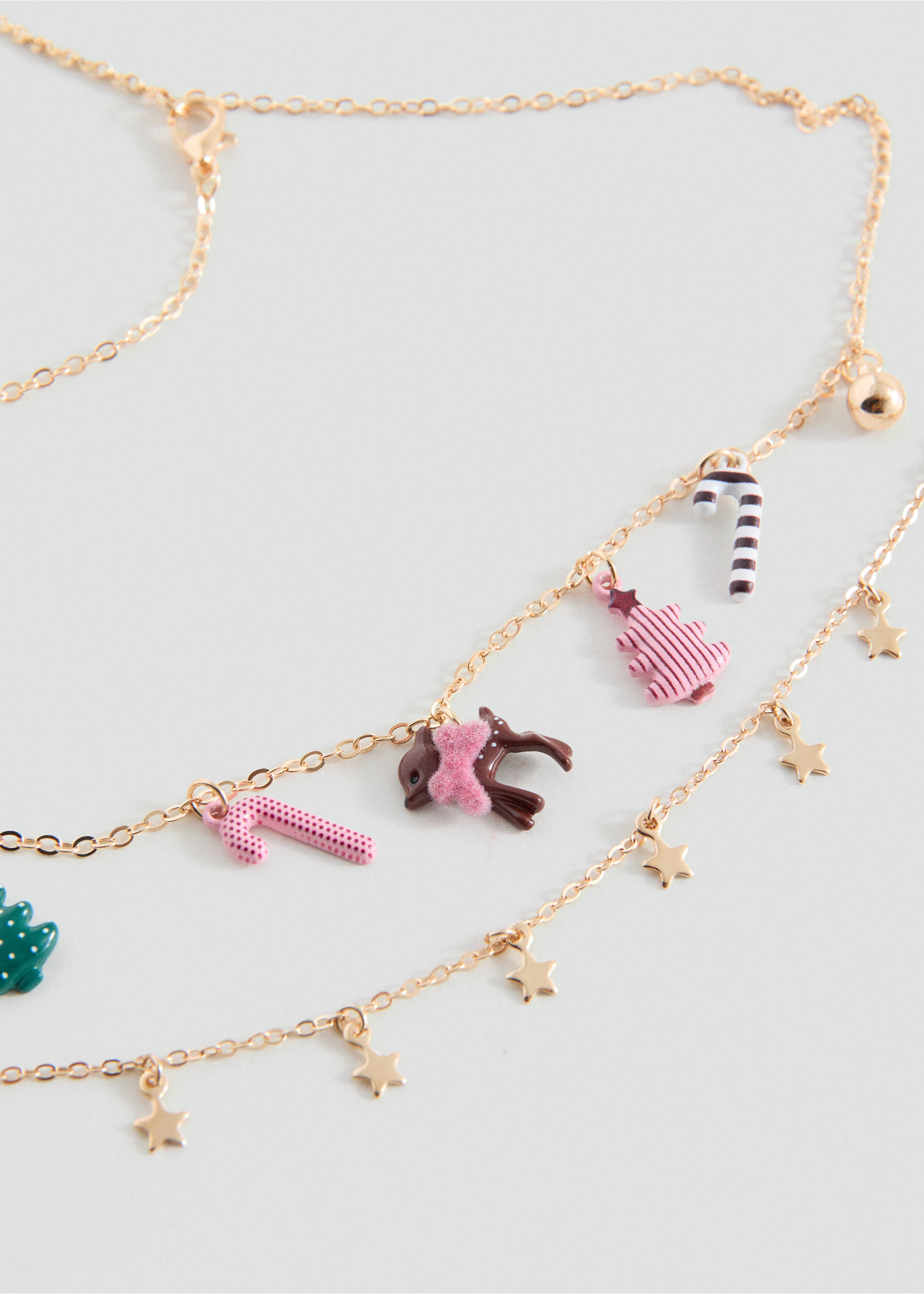 Pack 2 collares navideño - Plano medio, Oro. Ref: 17059209-00.