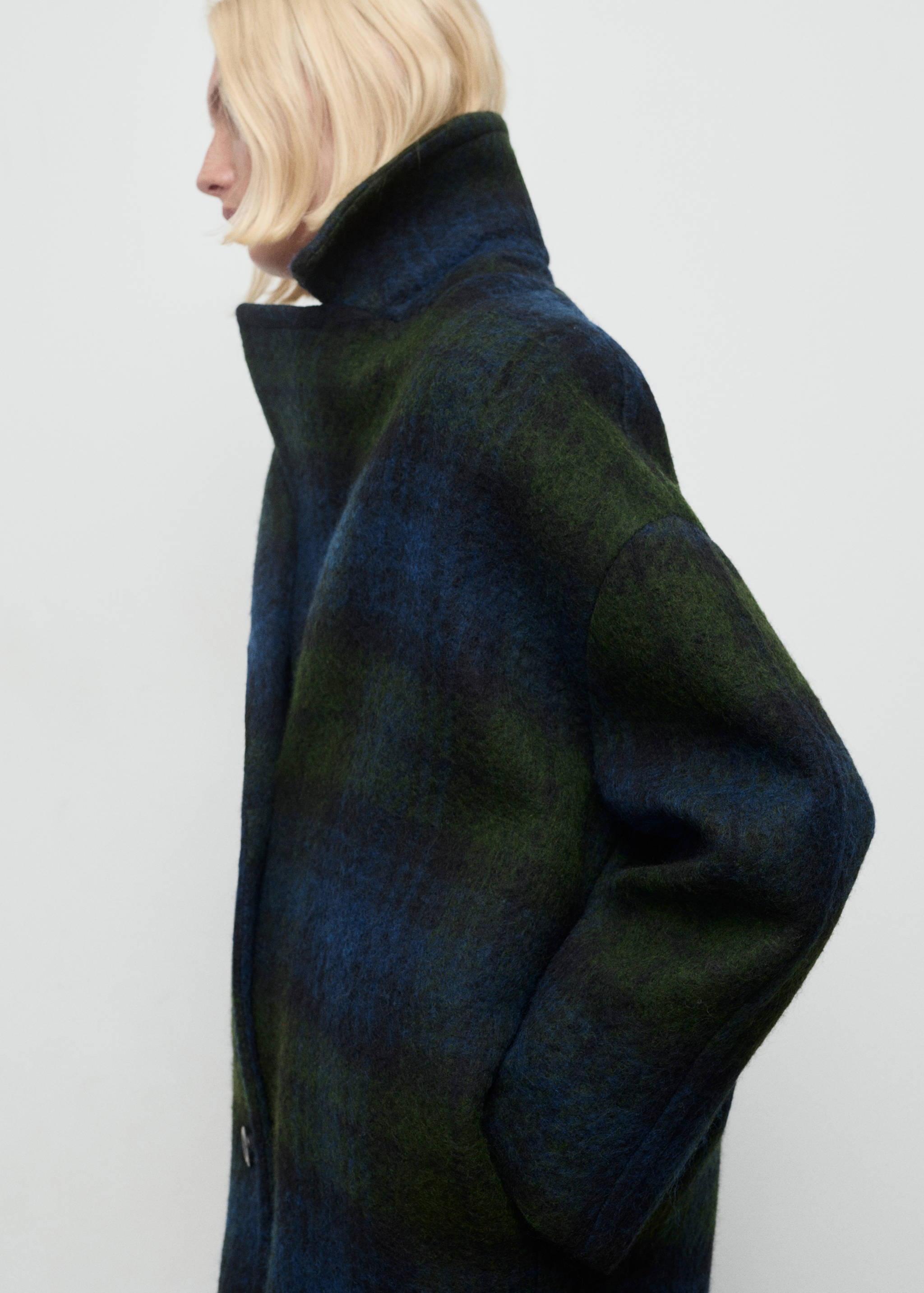 Oversized check coat - Medium plane