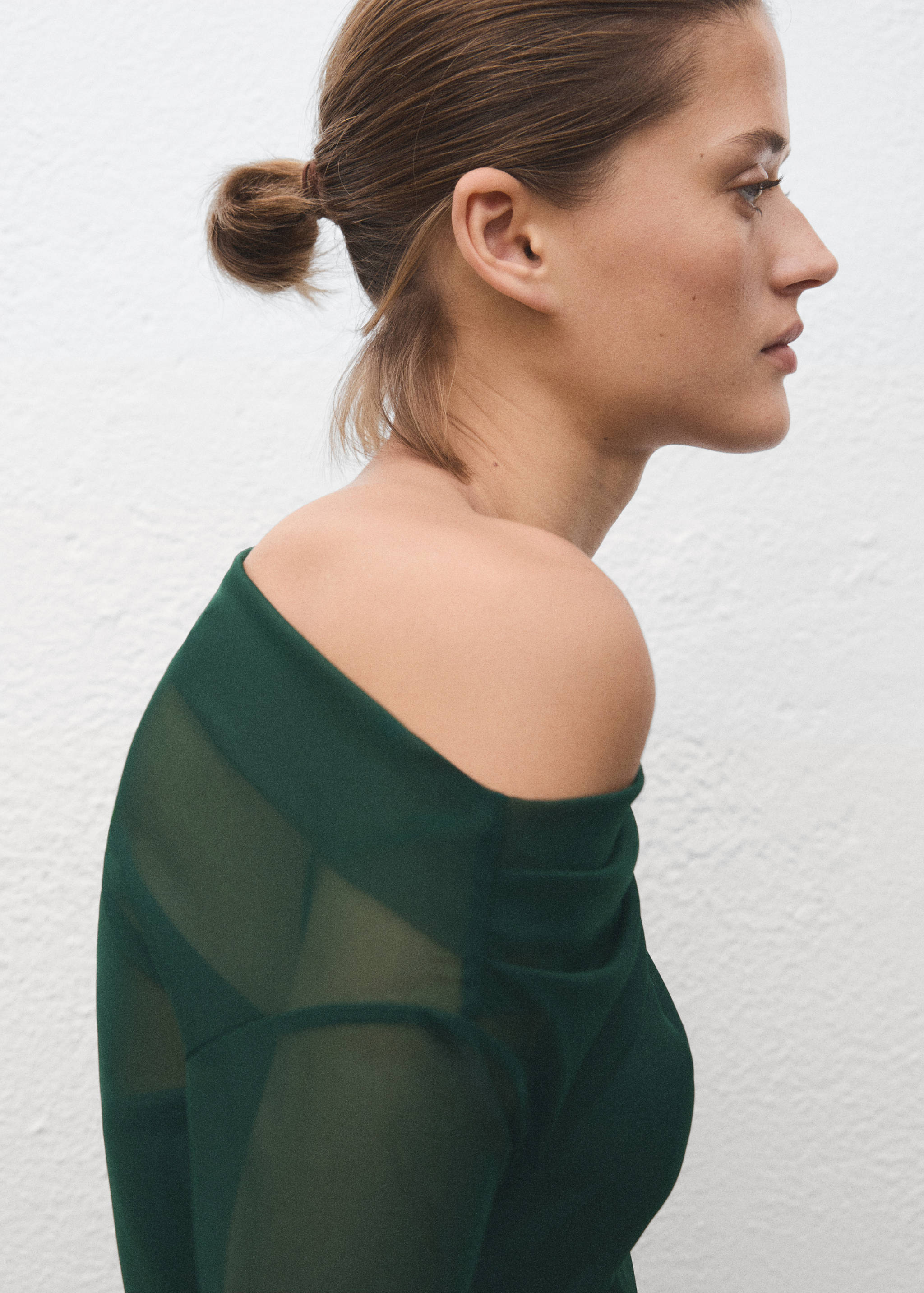 Semi-transparent asymmetrical dress - Details of the article 1