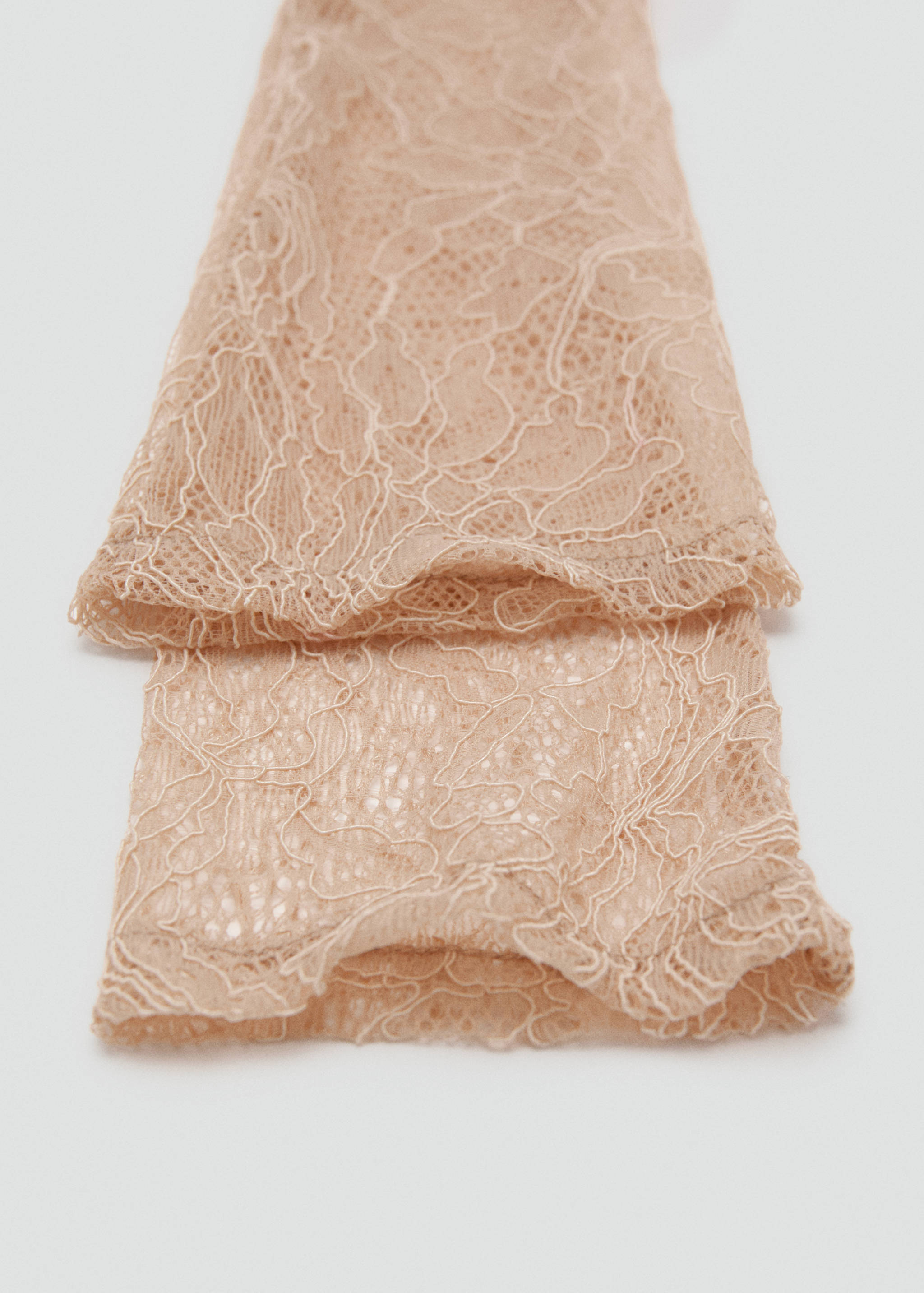 Luvas compridas de renda - Plano médio