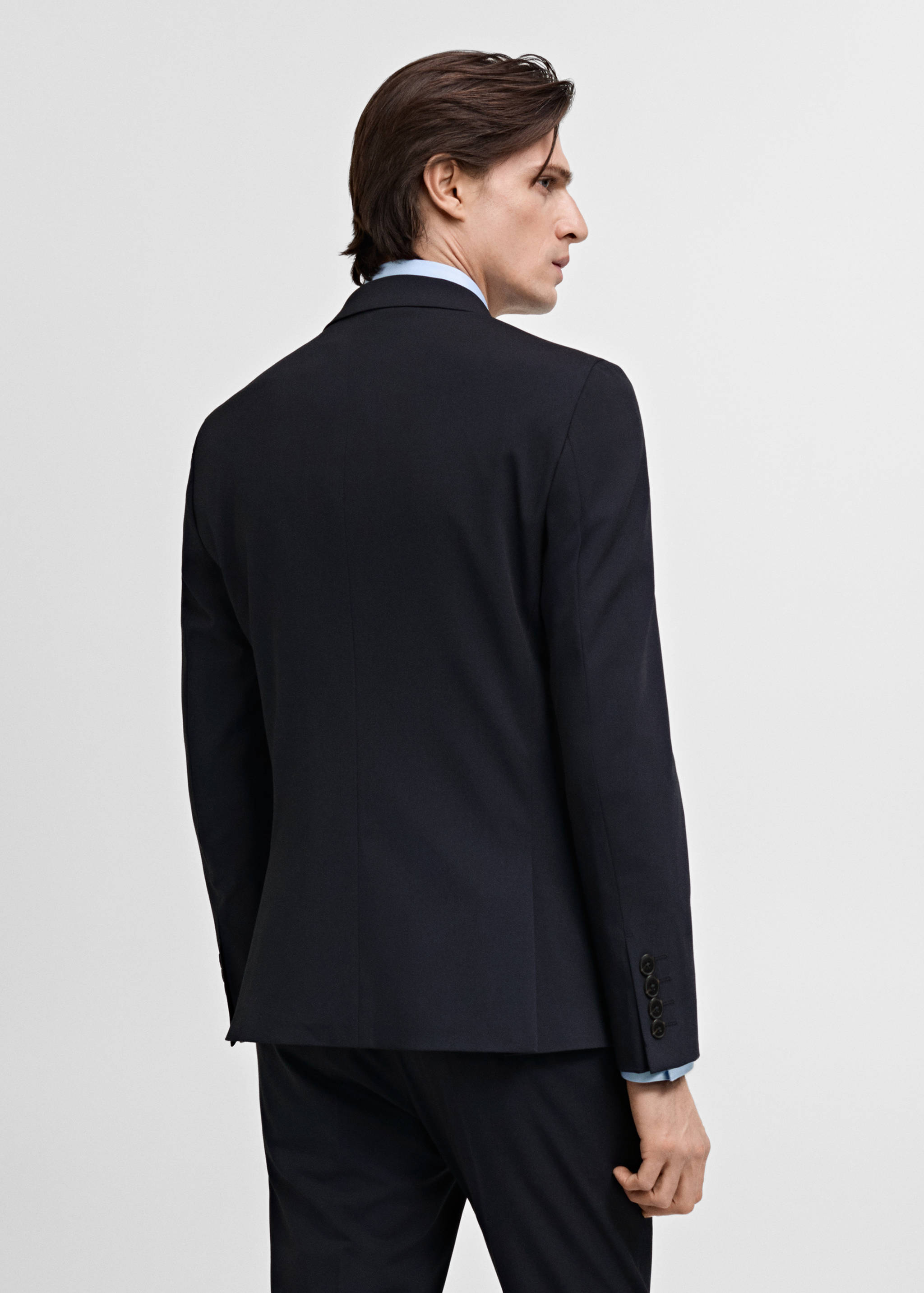Super slim-fit suit jacket in stretch fabric - Reverse of the article