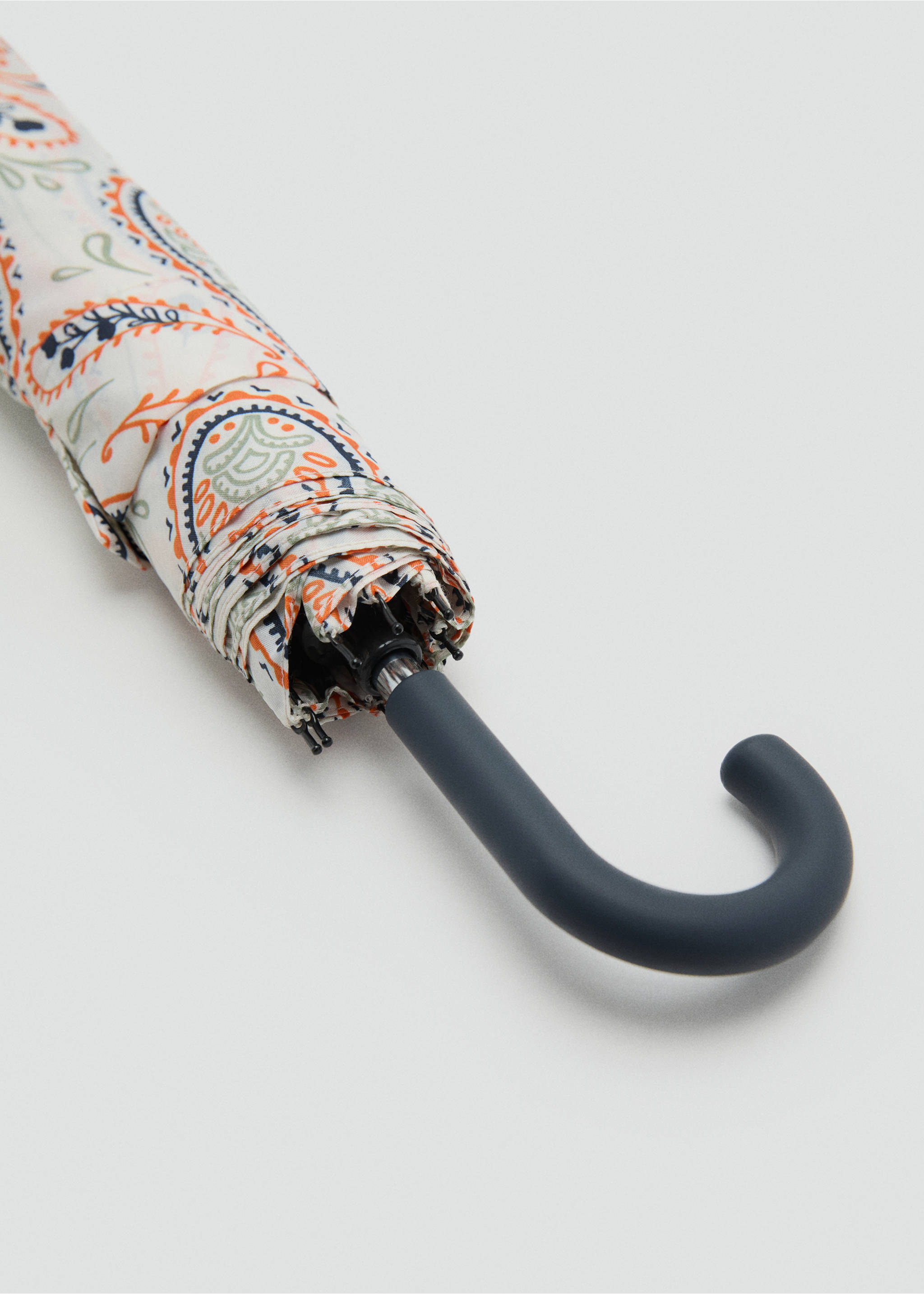 Parapluie imprimé cachemire - Détail de l'article 2, Blanc cassé. Ref: 17061123-00.