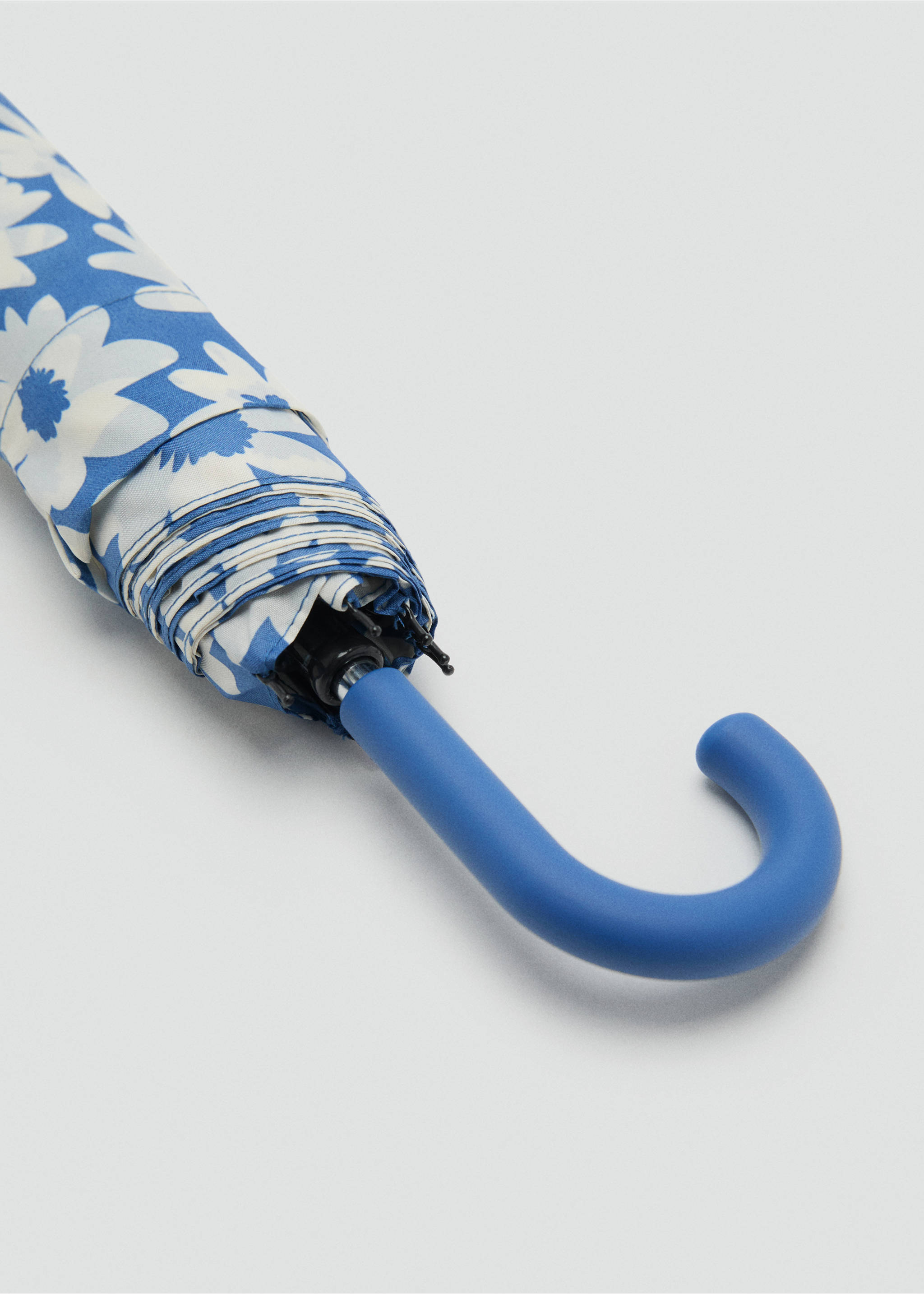 Parapluie imprimé à fleurs - Détail de l'article 2, Bleu. Ref: 17061124-00.