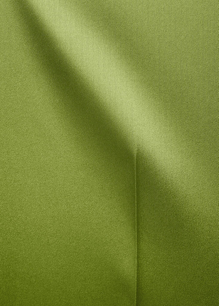 Satin straight-fit trousers — Green