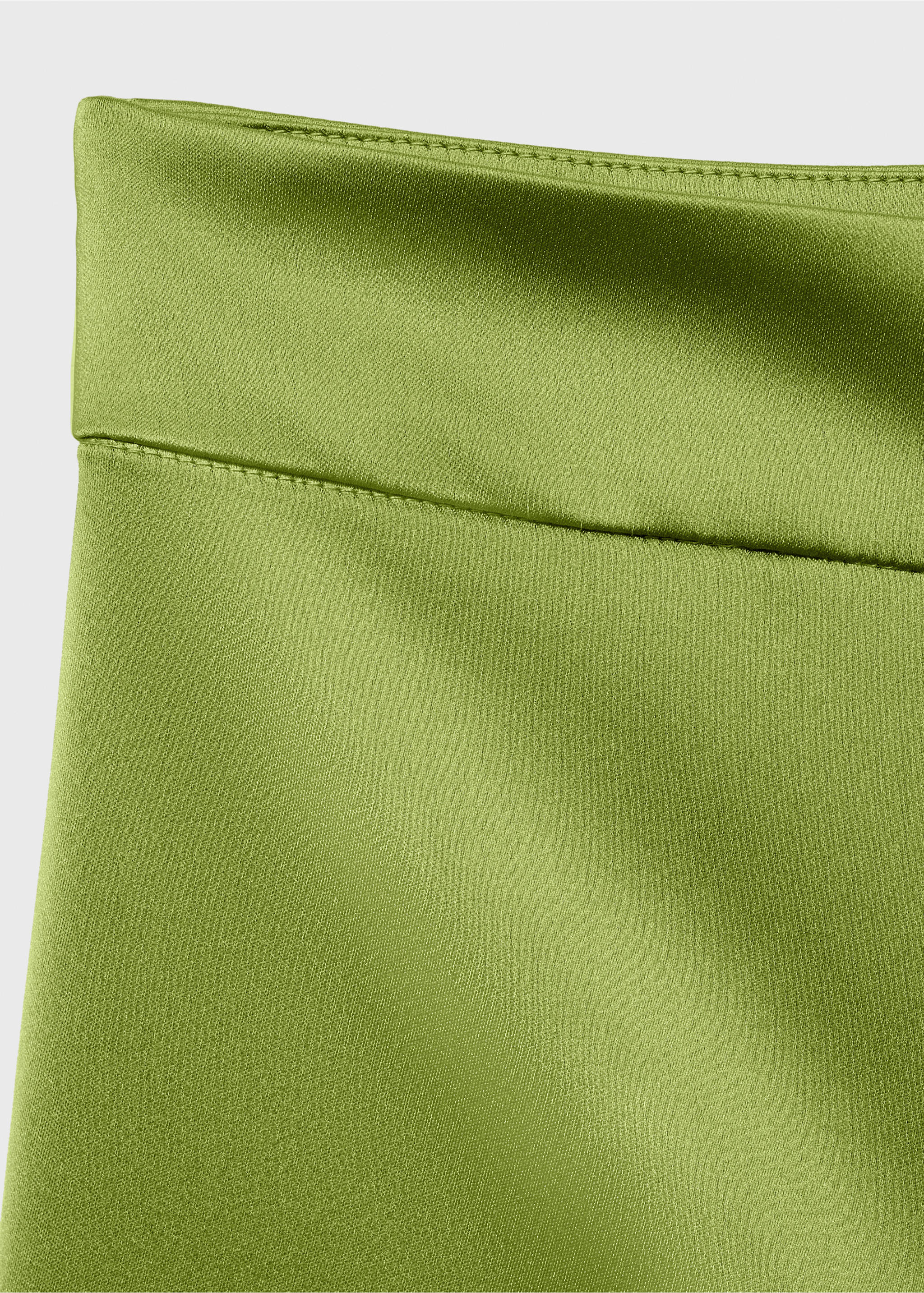 Pantalon droit satiné - Détail de l'article 0, Vert. Ref: 17061125-00.