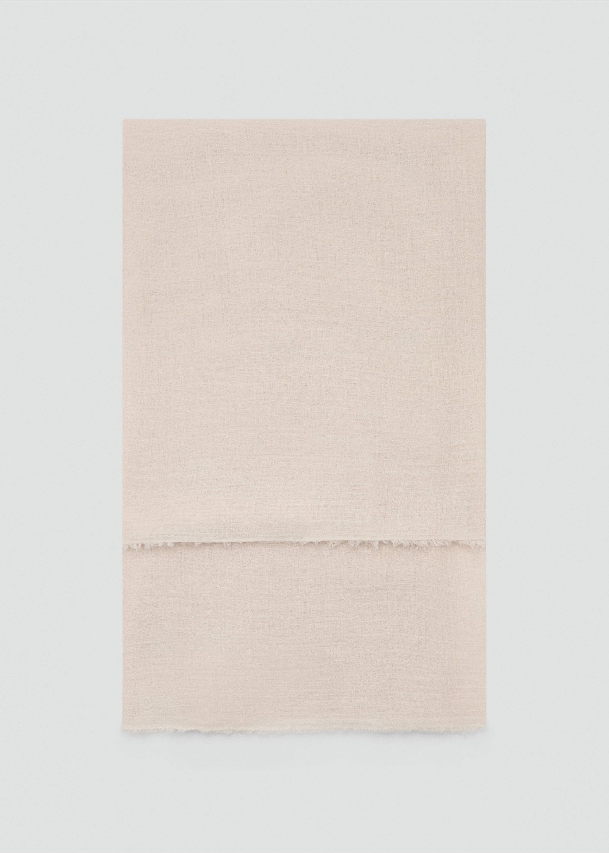 Frayed edge scarf - Article without model, Ecru. Ref: 17061128-00.