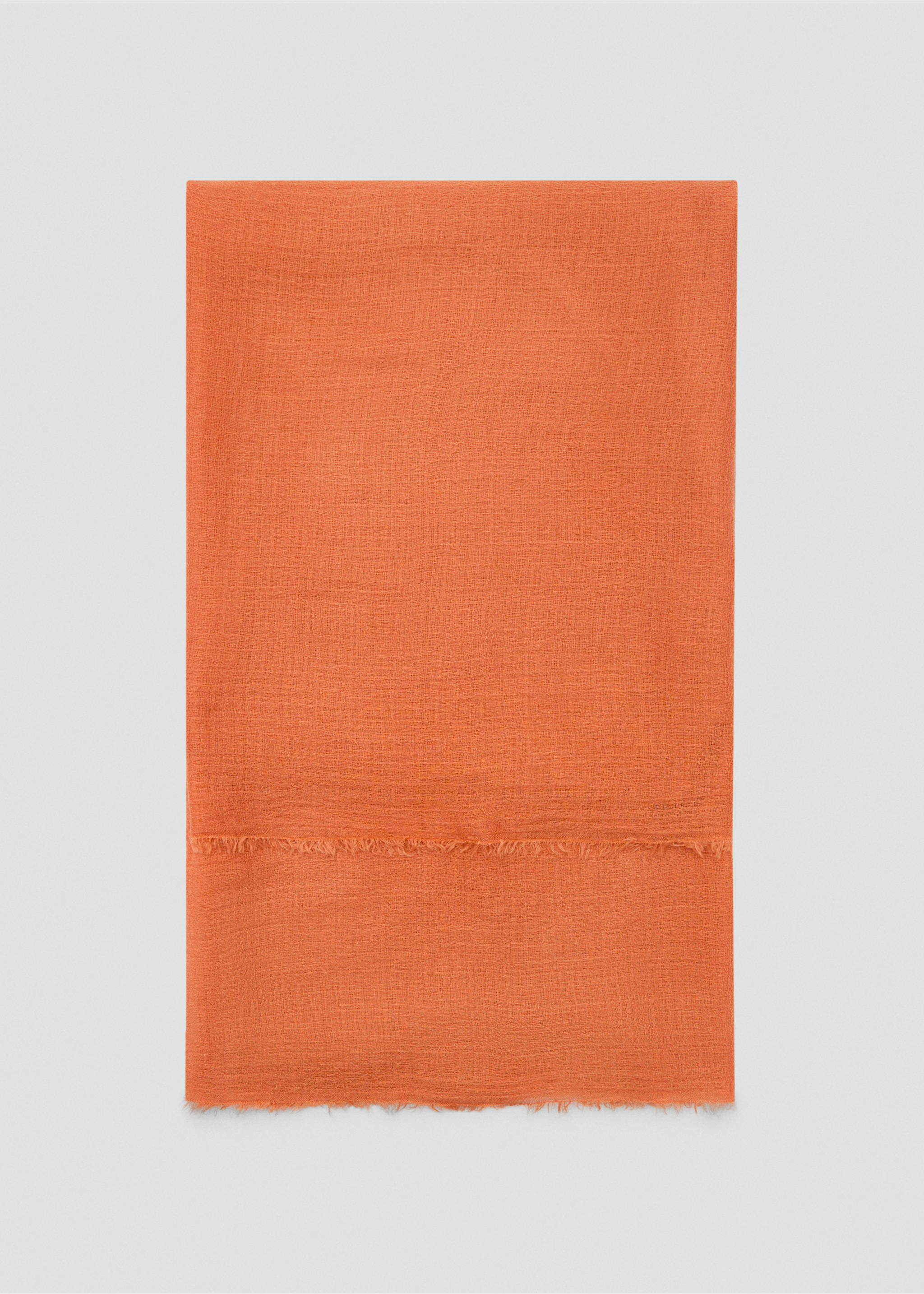 Frayed edge scarf - Article without model, Burnt Orange. Ref: 17061128-00.