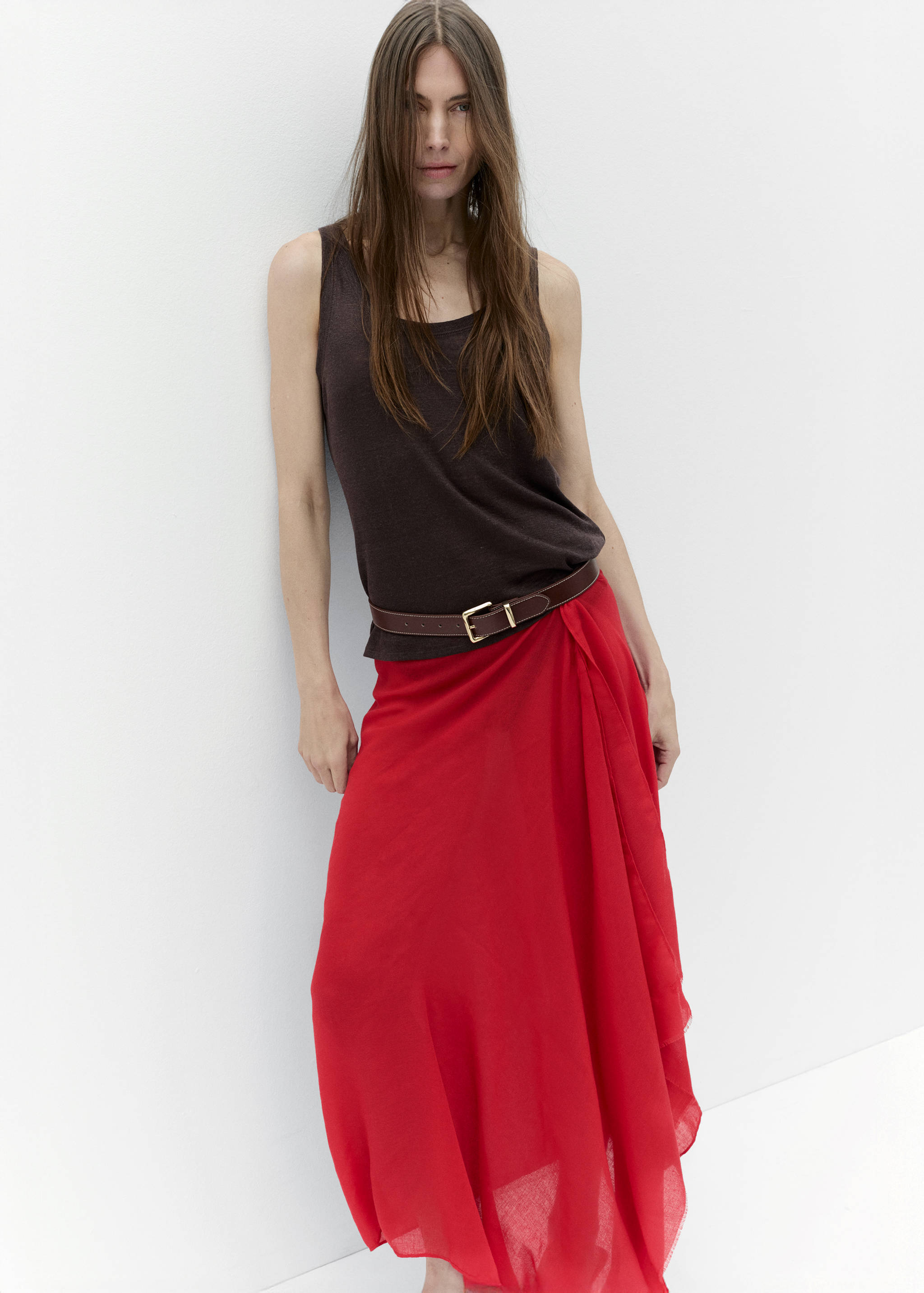 Stitched belt with square buckle - Details of the article 9