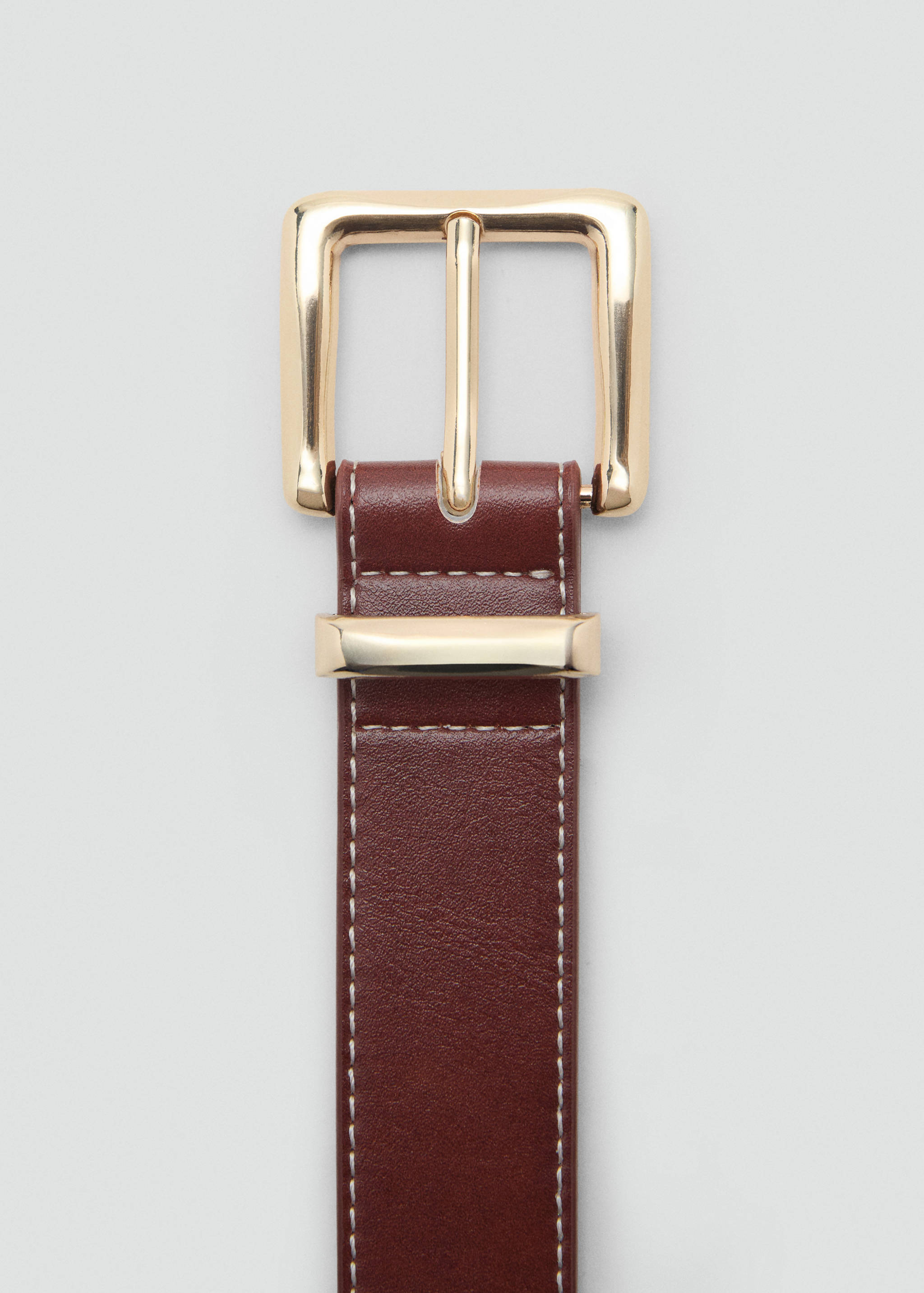 Stitched belt with square buckle - Details of the article 1