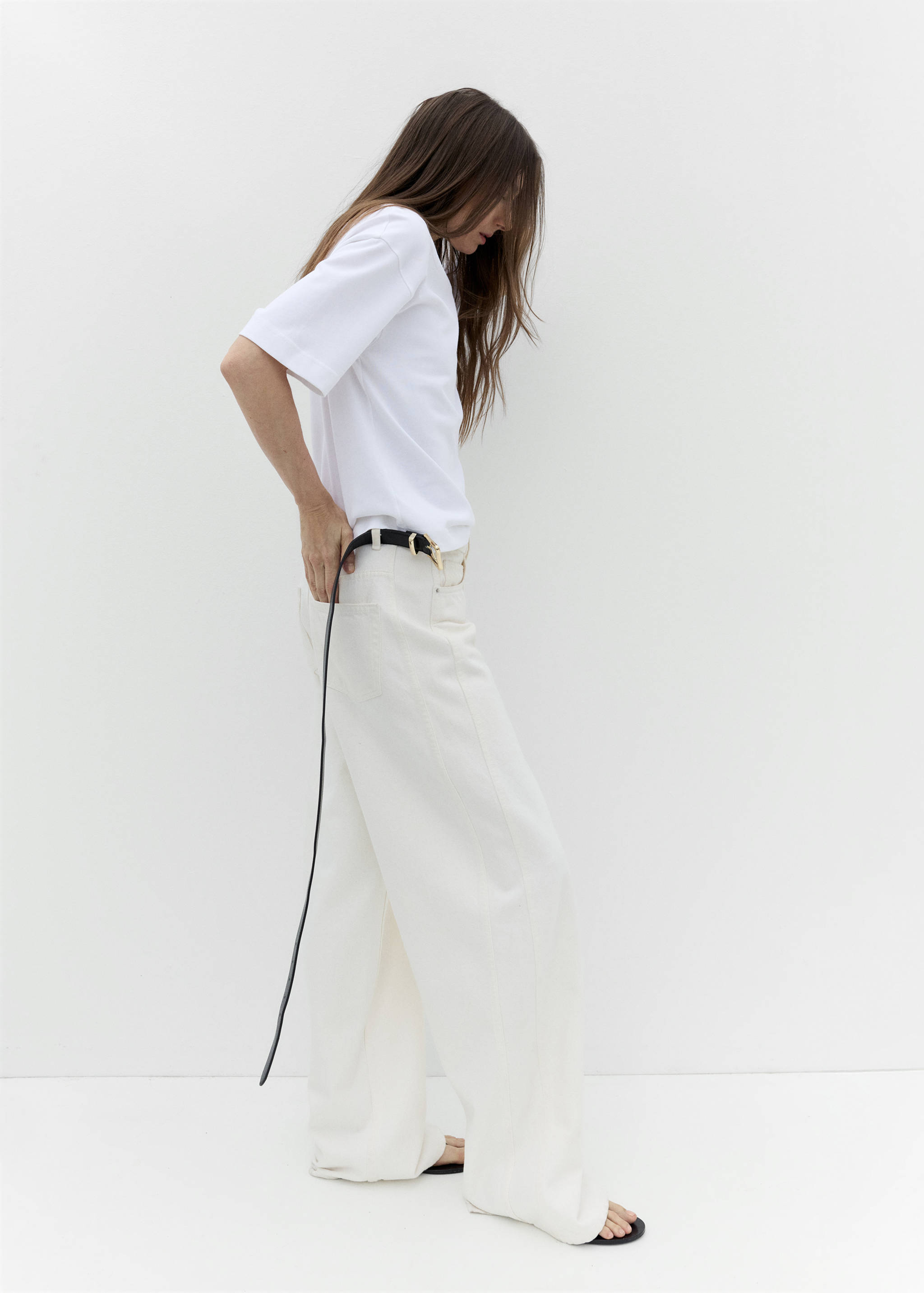 Stitched belt with square buckle - Details of the article 9