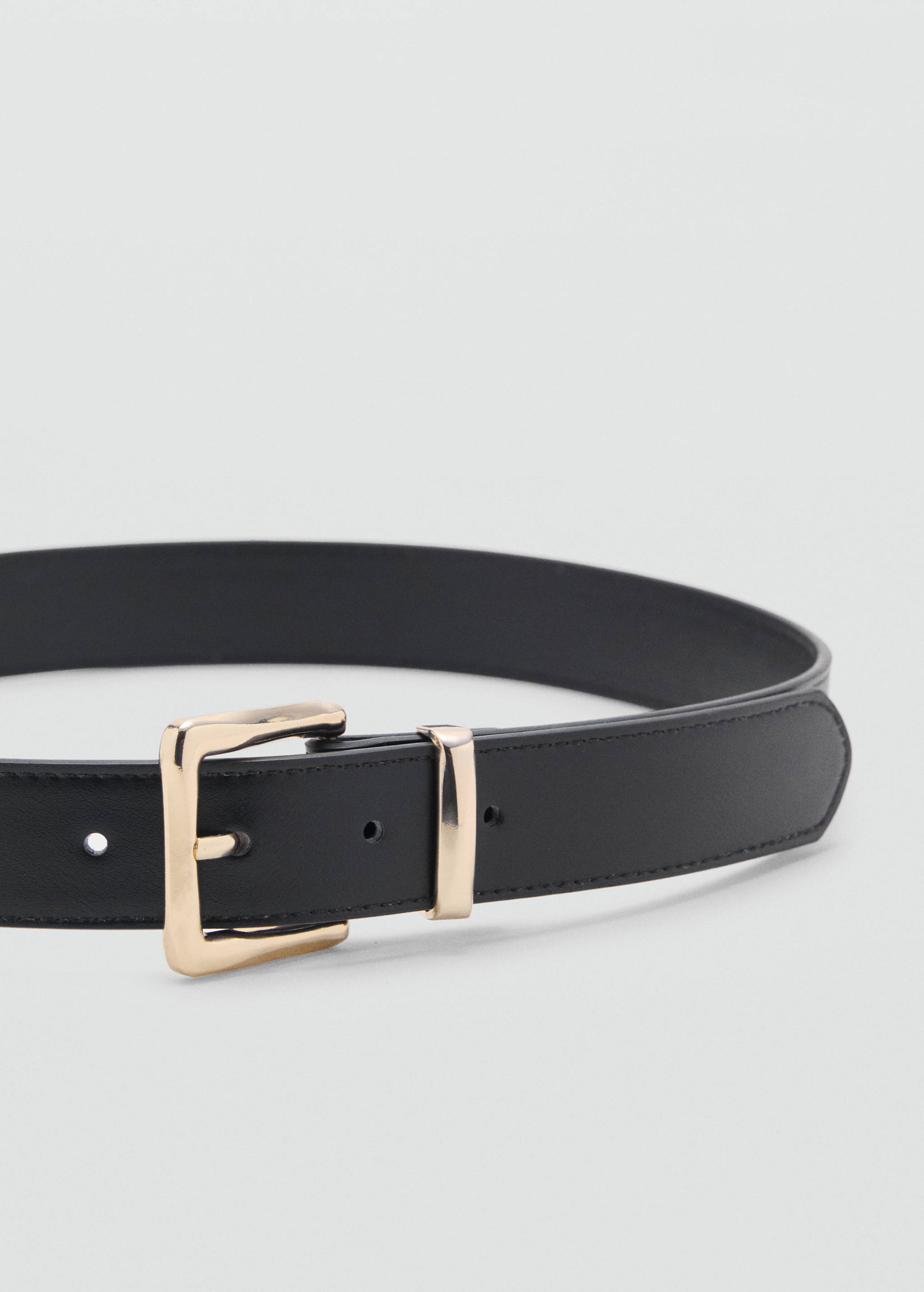 Stitched belt with square buckle - Medium plane