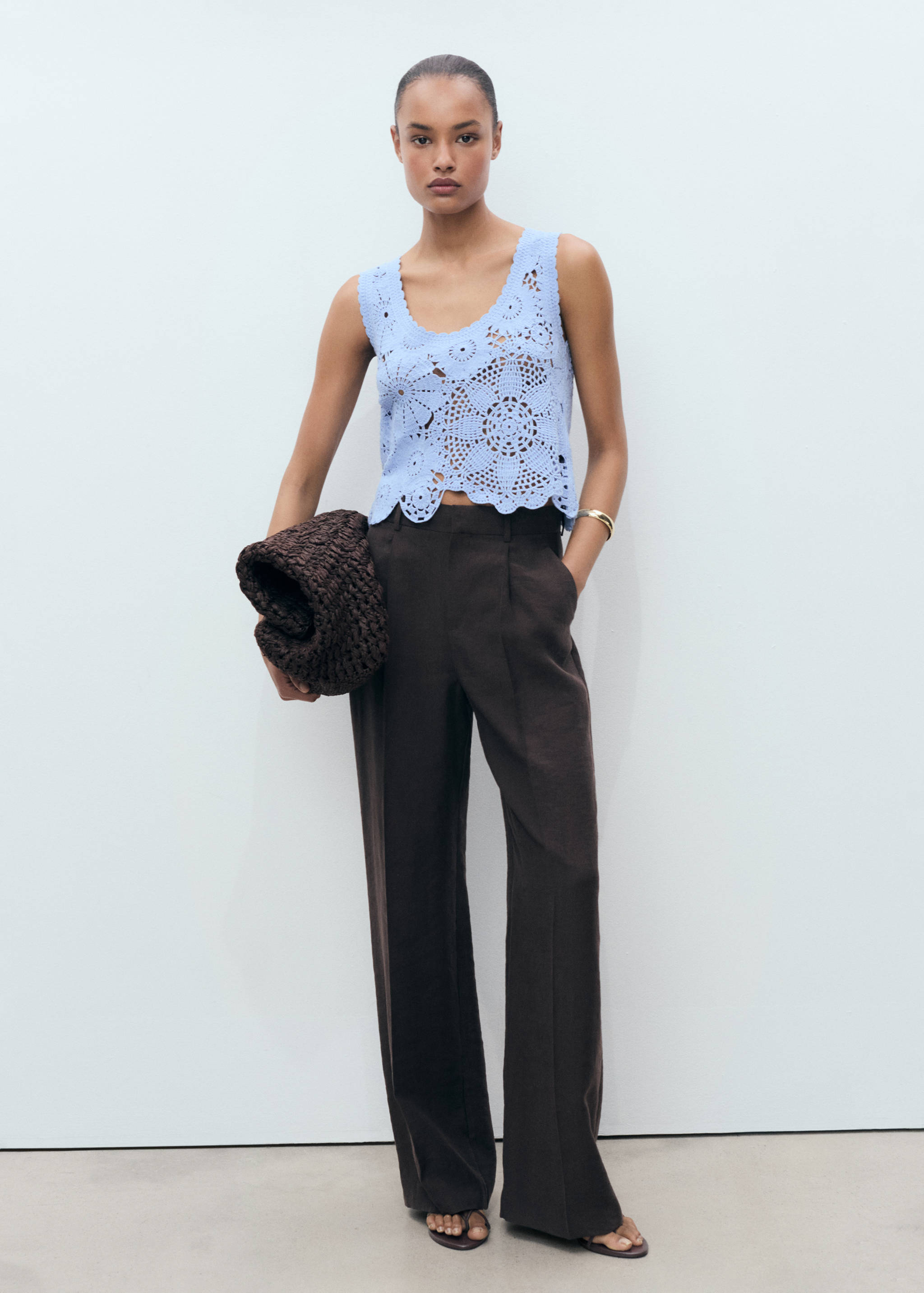 Top crochet fleurs - Plan général