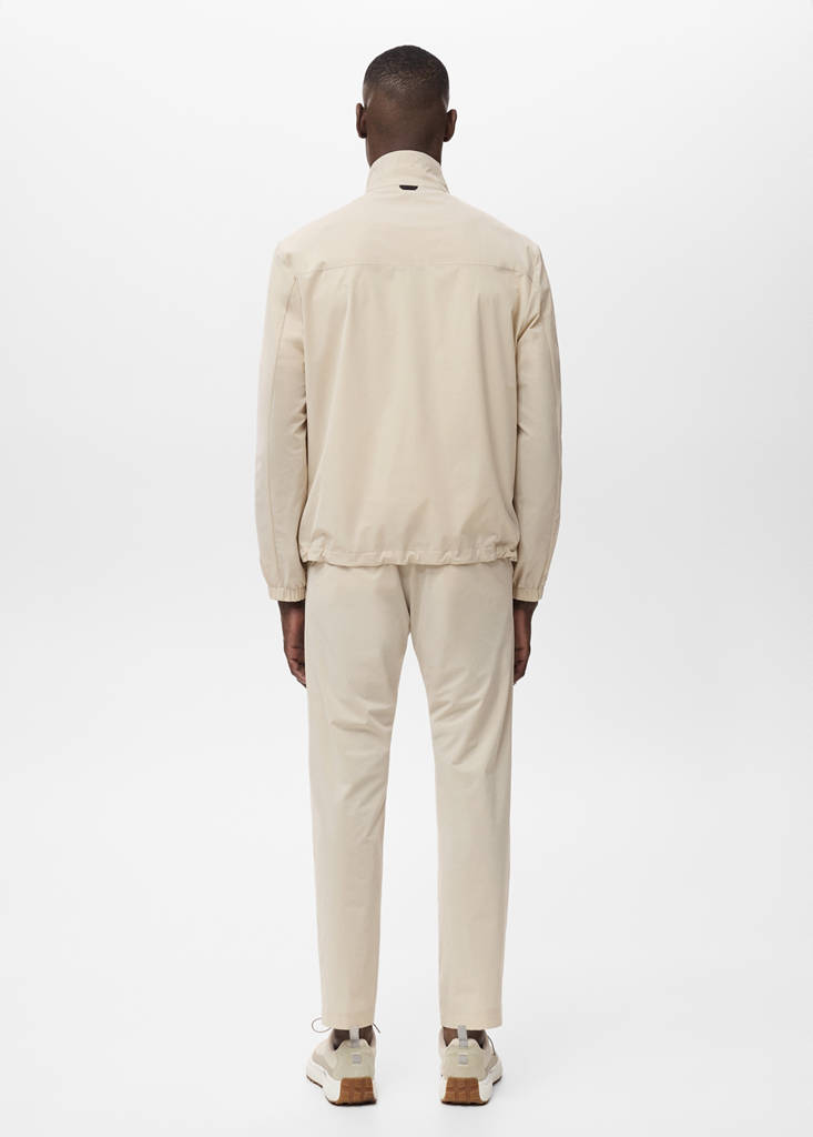 Slim fit water-repellent trousers — Beige