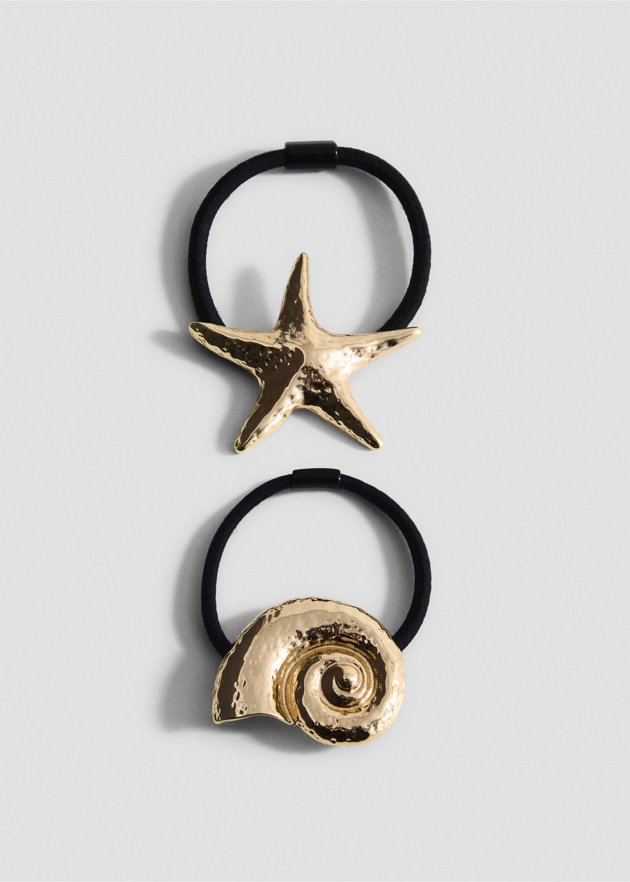 Set of marine-design hair bands - Article without model, Gold. Ref: 17061138-00.