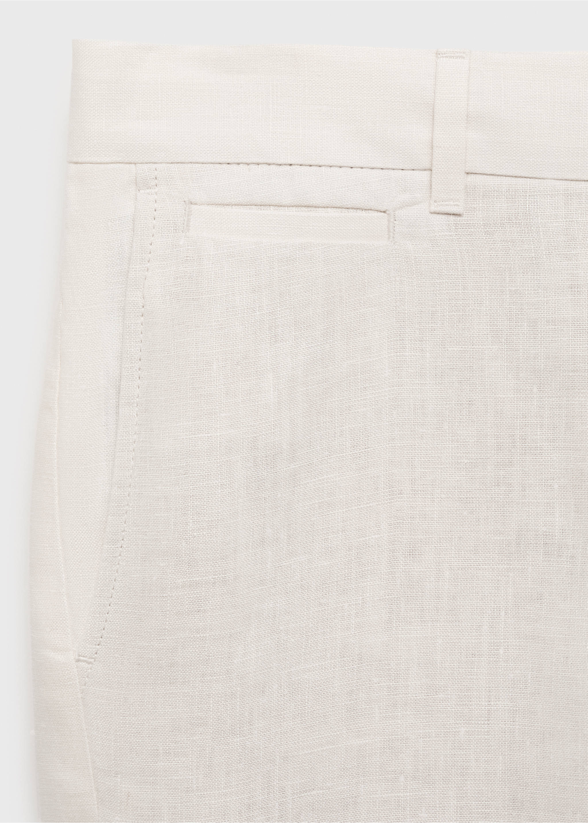 Bermudas slim fit 100% lino - Detalle del artículo 0, Blanco roto. Ref: 17061142-00.