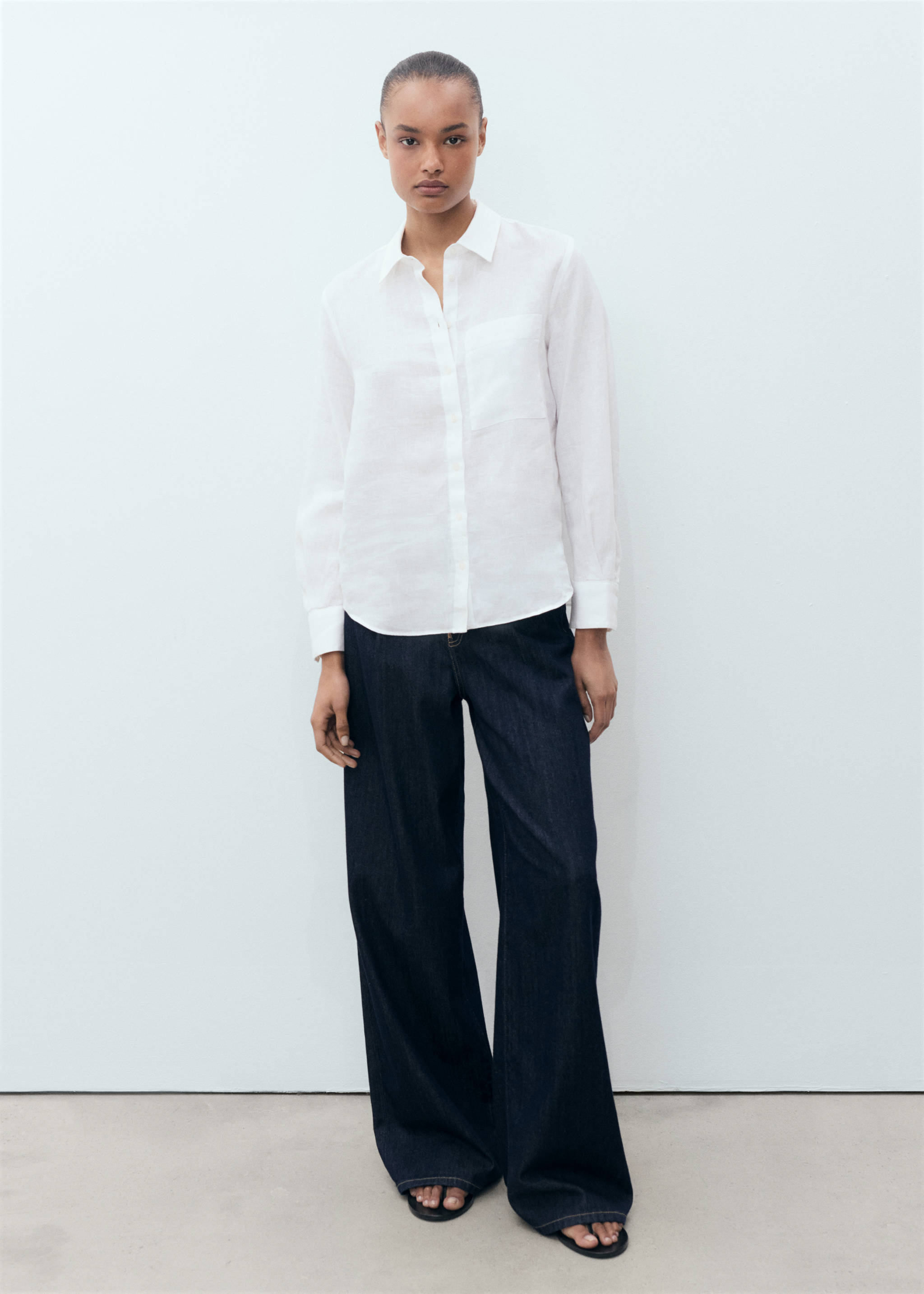 Pocket linen shirt - General plane