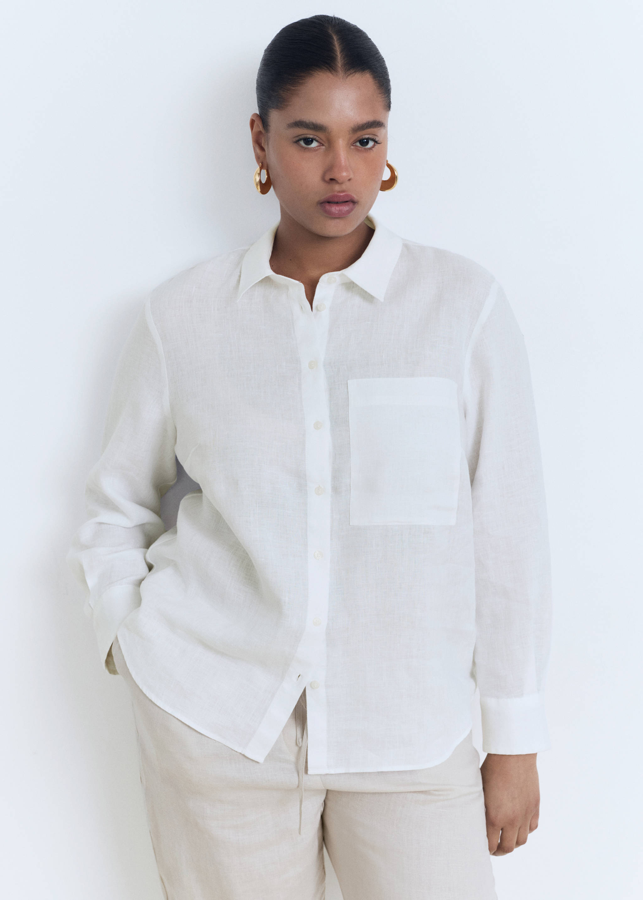 Pocket linen shirt - Details of the article 5