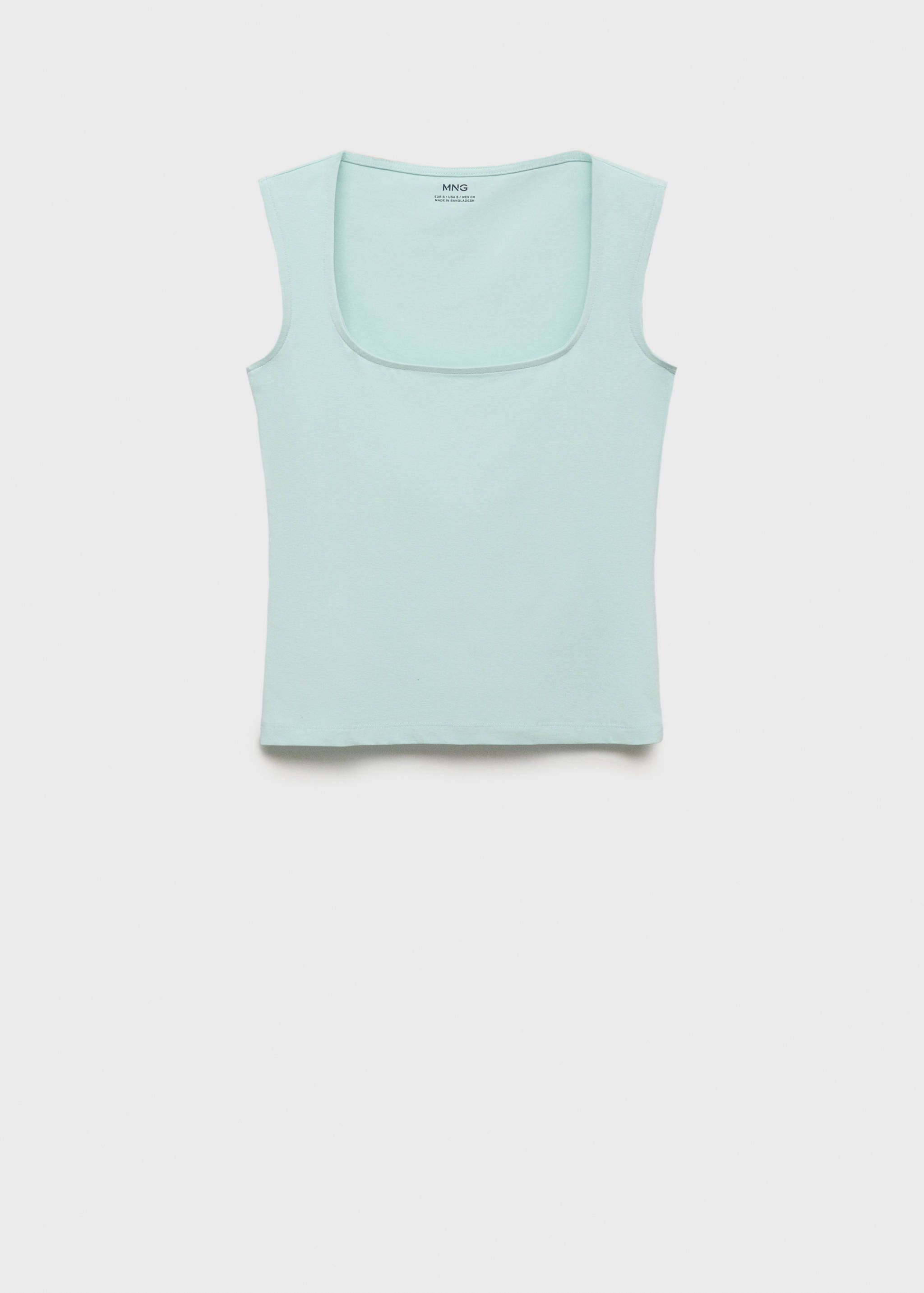 Трикотажный топ на широких бретелях - Изделие без модели