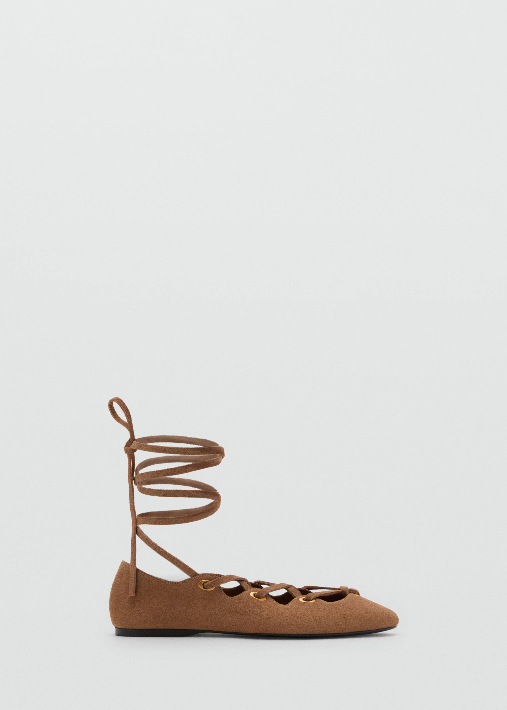 Ballerine en daim à brides croisées - Article sans modèle