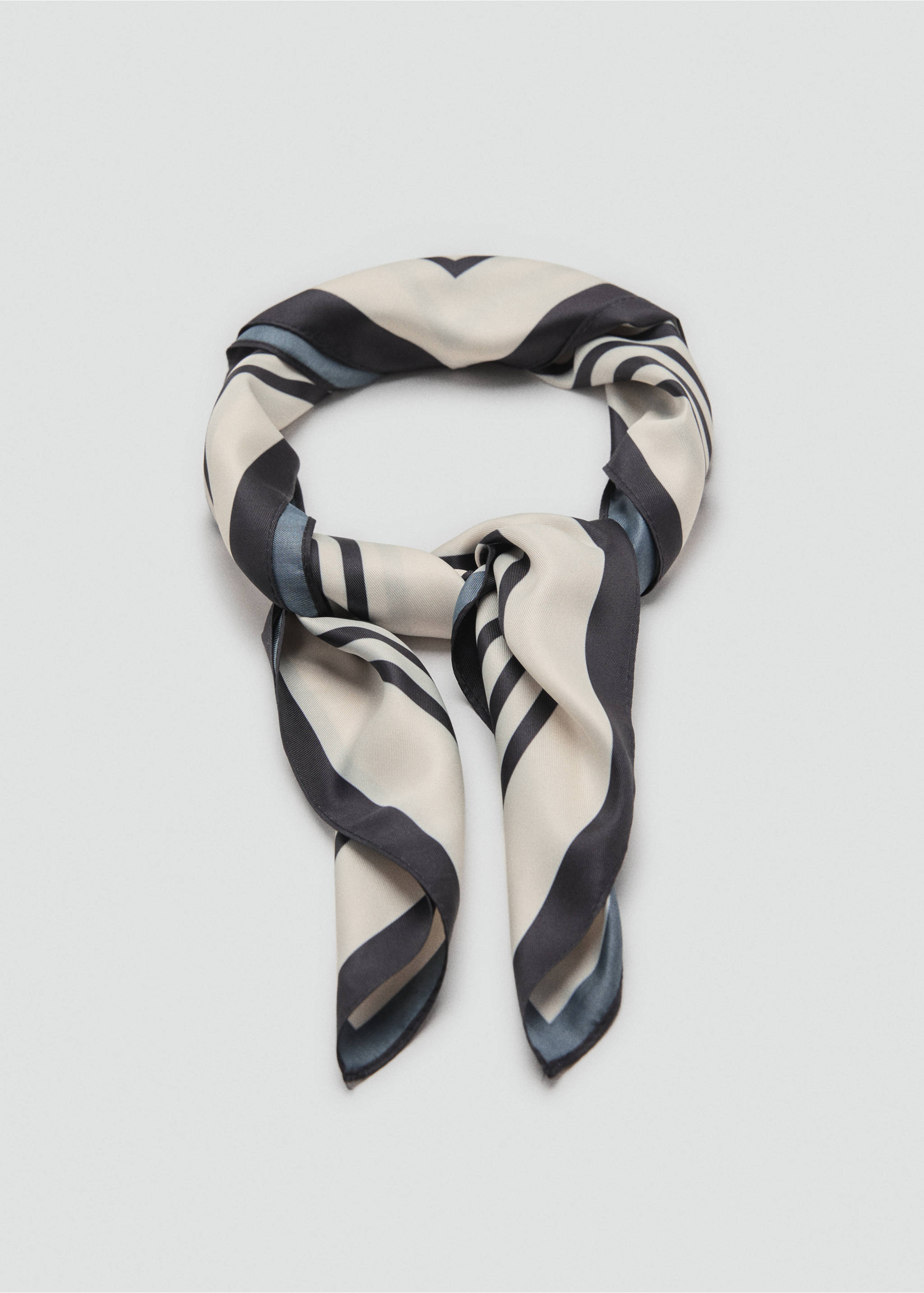 几何条纹印花围巾 - null, 米色. Ref: 17061147-00.