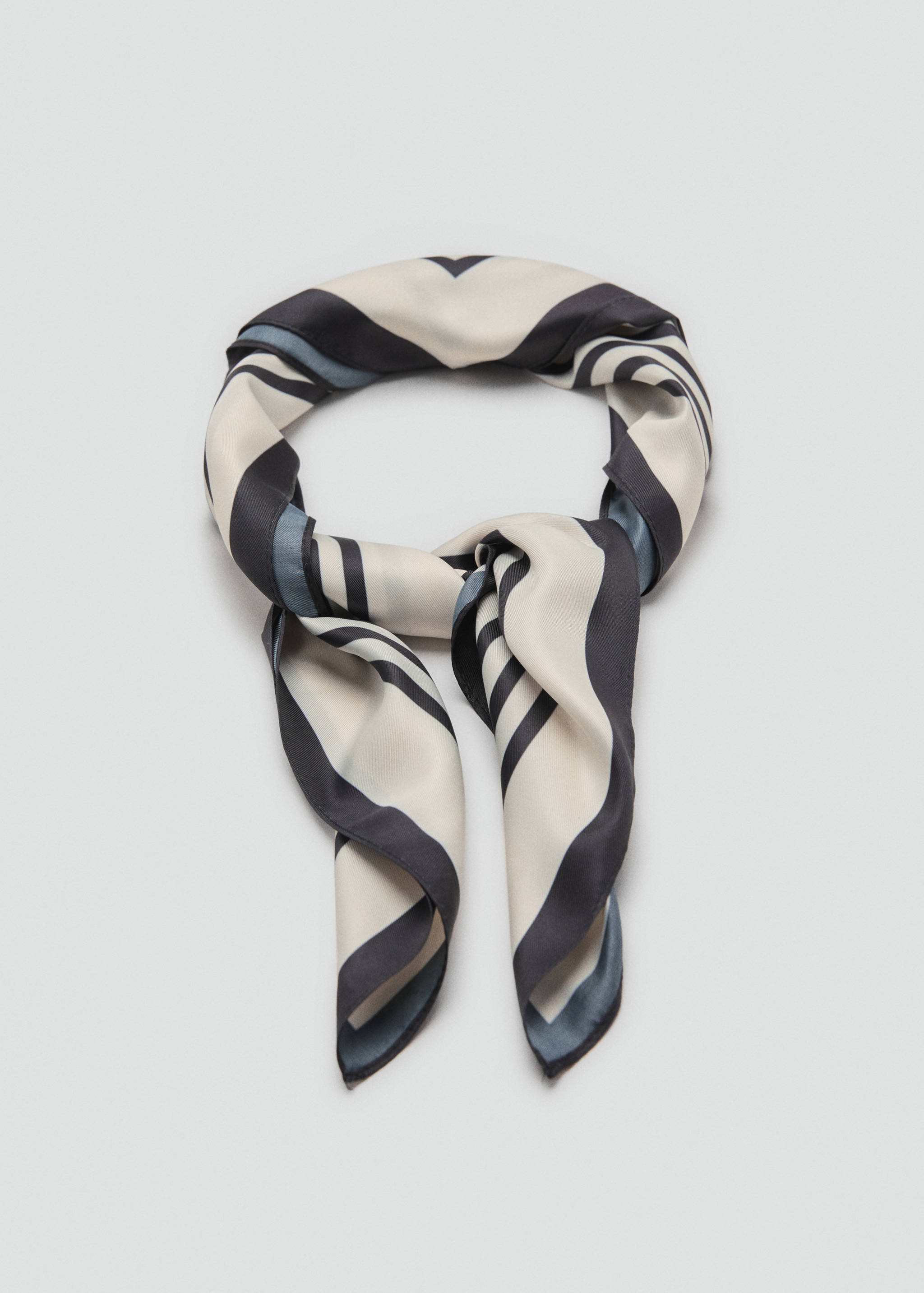 Geometric stripe-print scarf - Details of the article 1