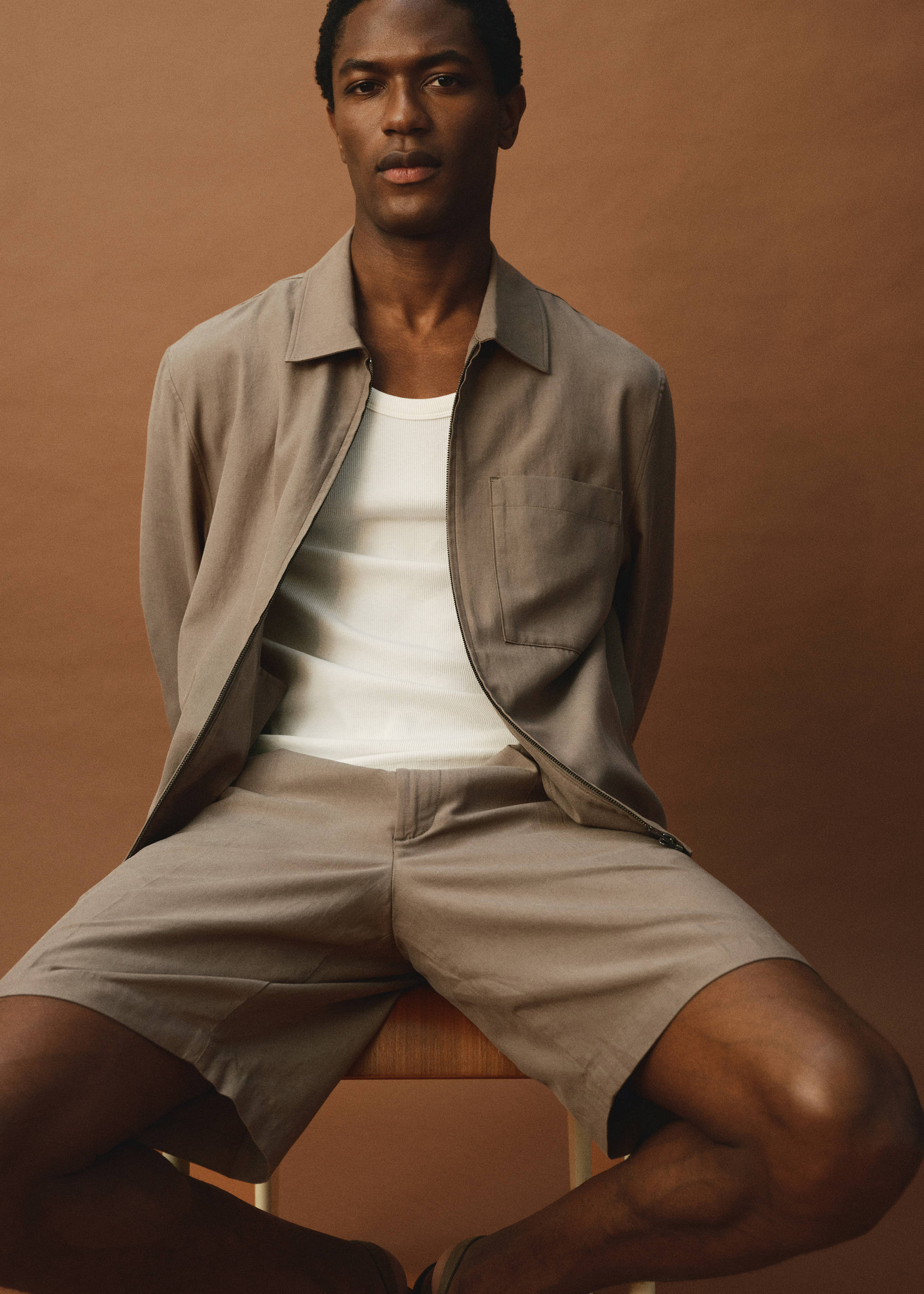 Calções de 100% linho - Pormenor do artigo 5