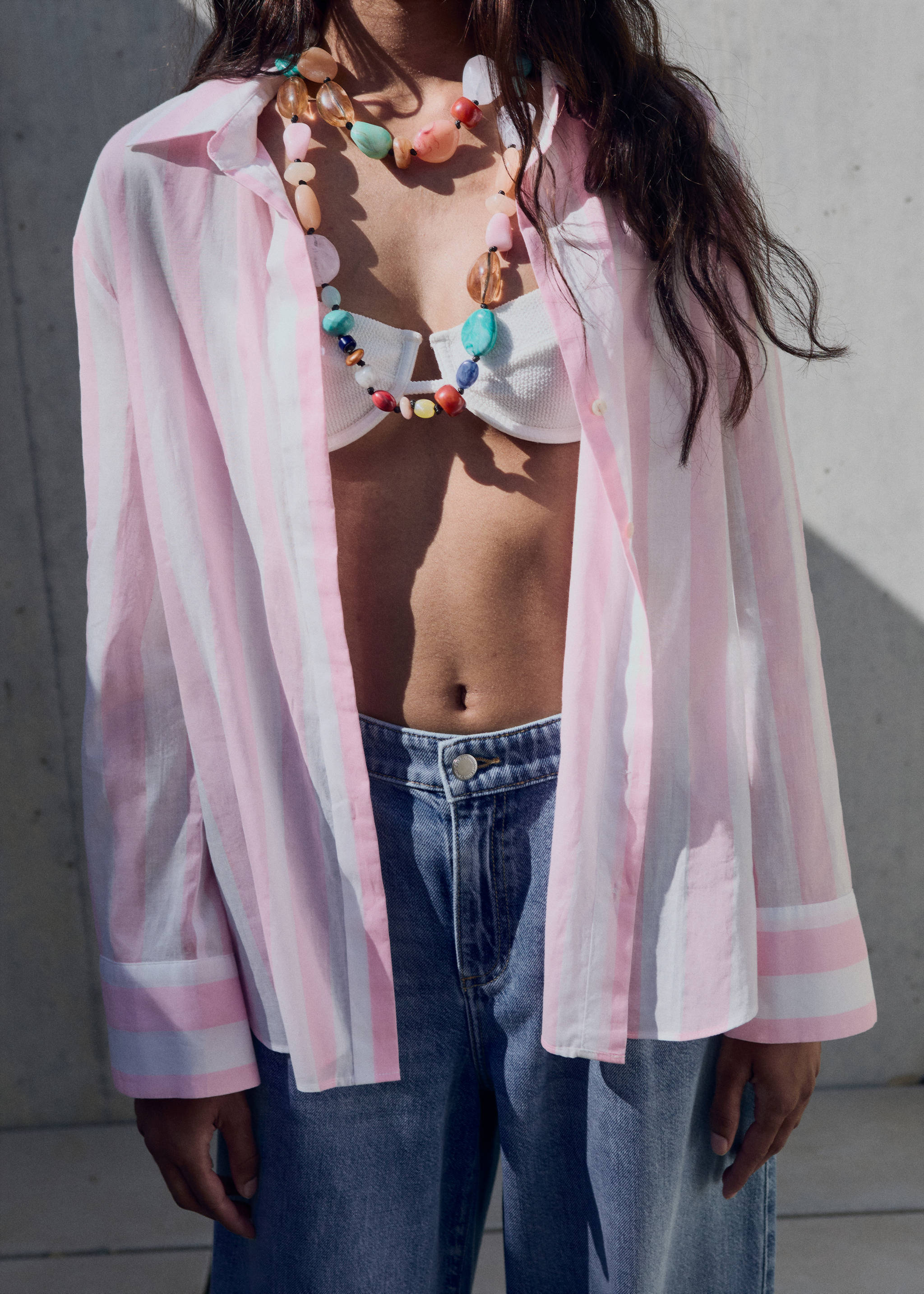 Striped cotton shirt - Medium plane