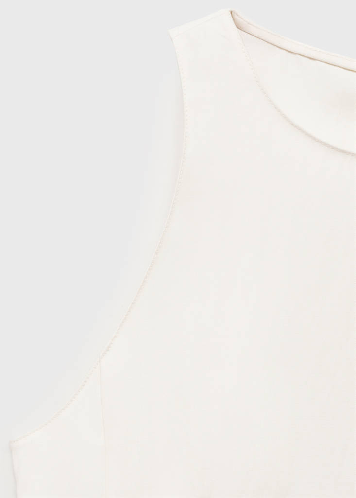 Fitted halter-neck blouse — Off White