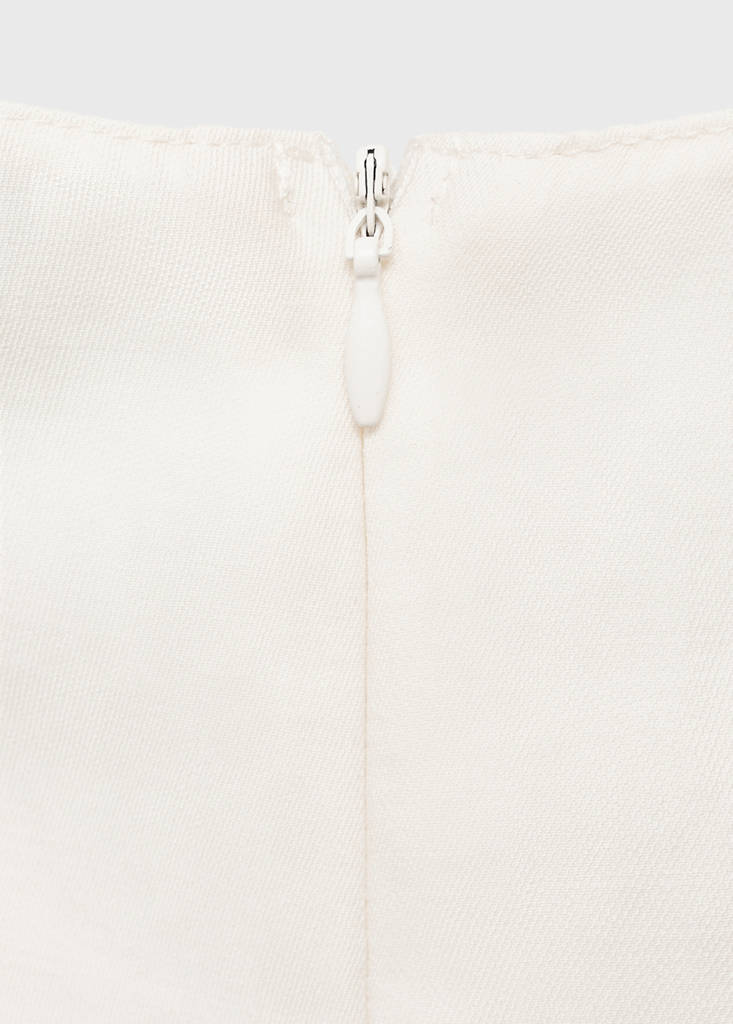 Fitted halter-neck blouse — Off White