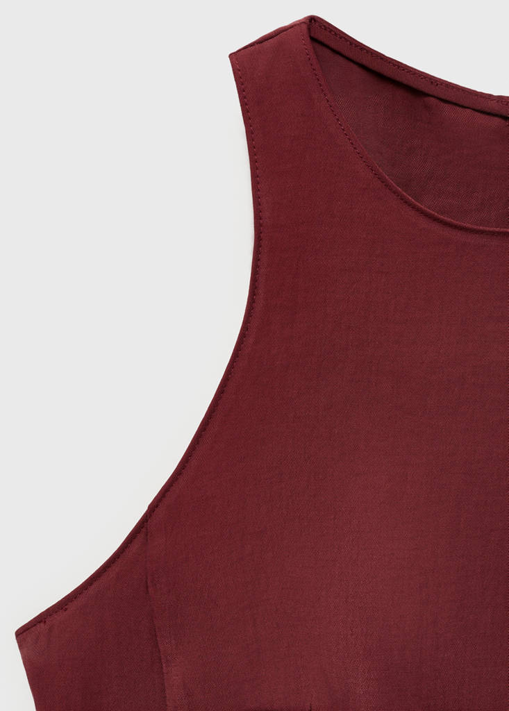 Fitted halter-neck blouse — Maroon