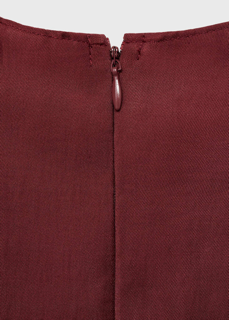 Fitted halter-neck blouse — Maroon