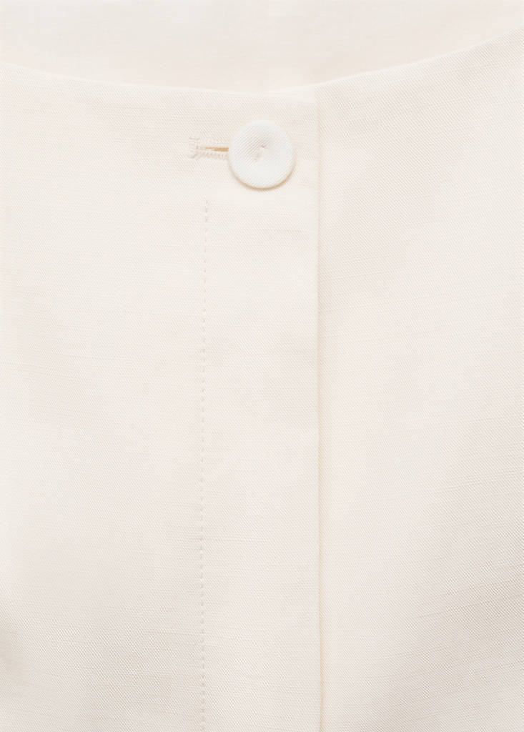 Linen-blend suit waistcoat — White