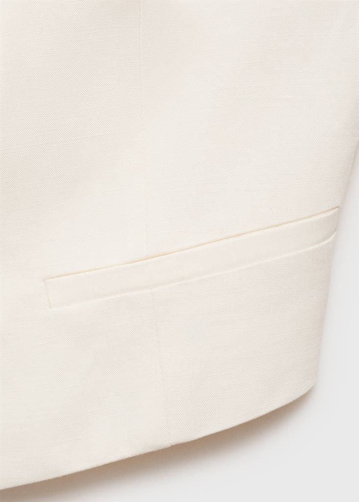 Linen-blend suit waistcoat — White