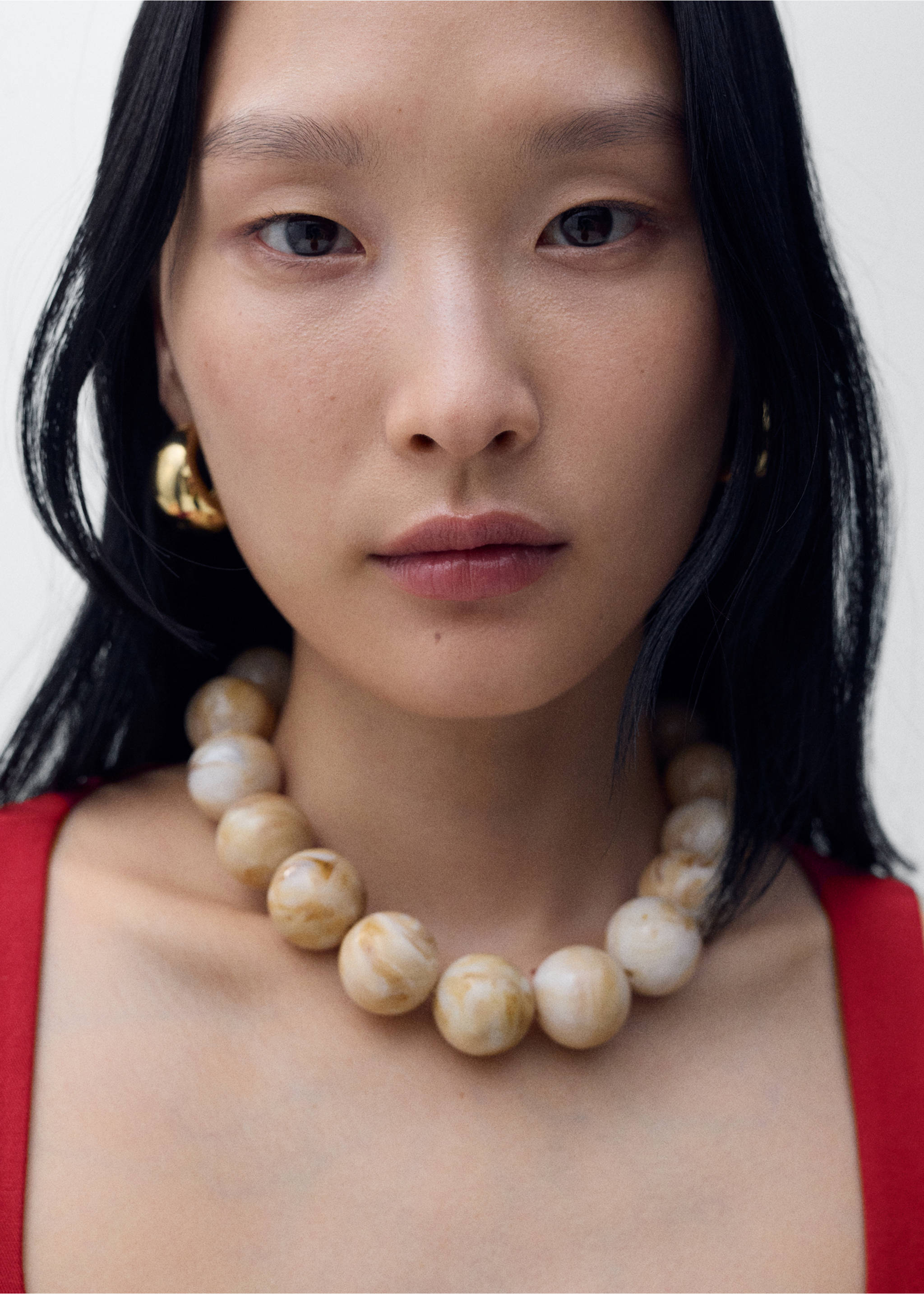 Linen-blend suit vest - Details of the article 1, Maroon. Ref: 17061153-00.