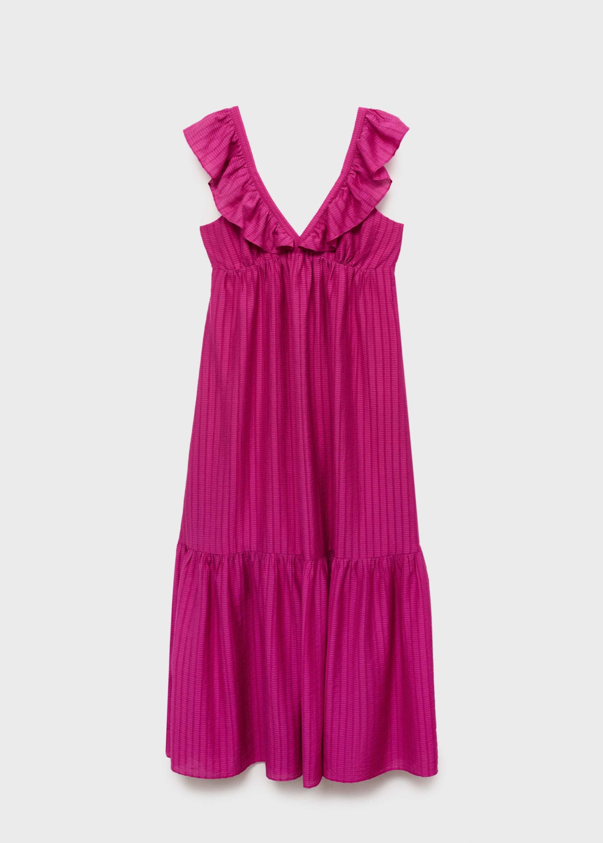 Long dress with ruffle neckline - Article without model