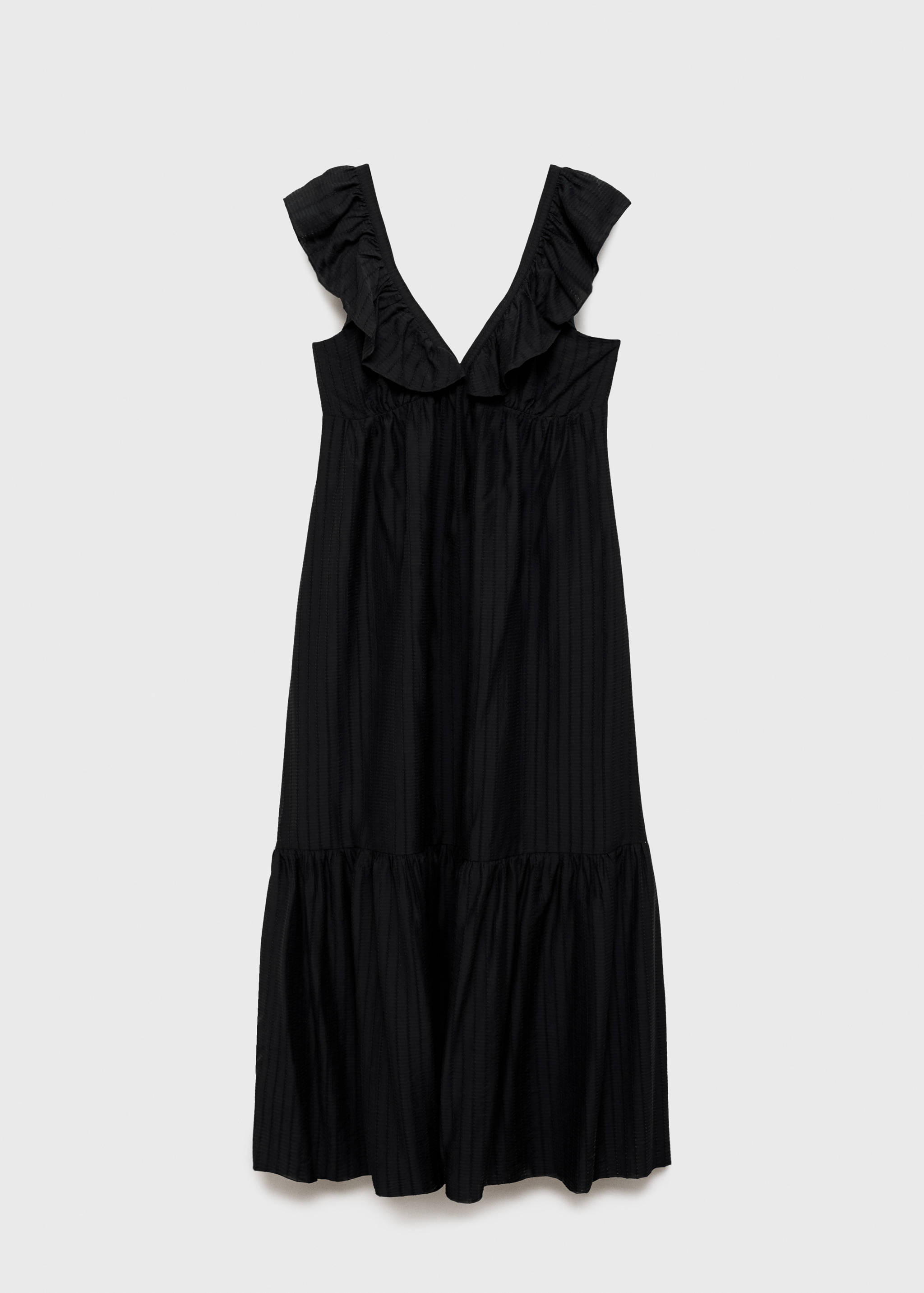 Long dress with ruffle neckline - Article without model