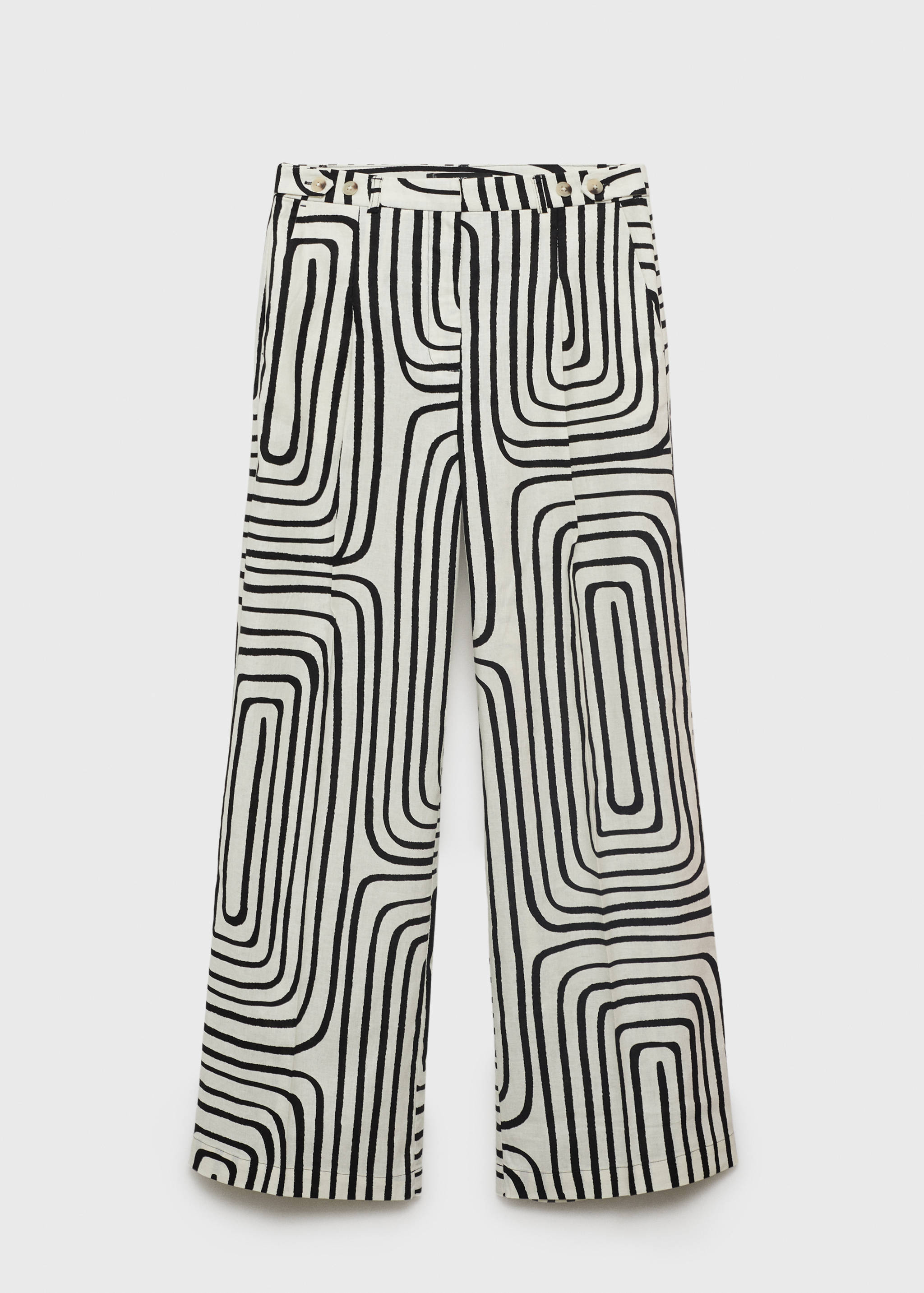 Geometric-print linen pants - Article without model