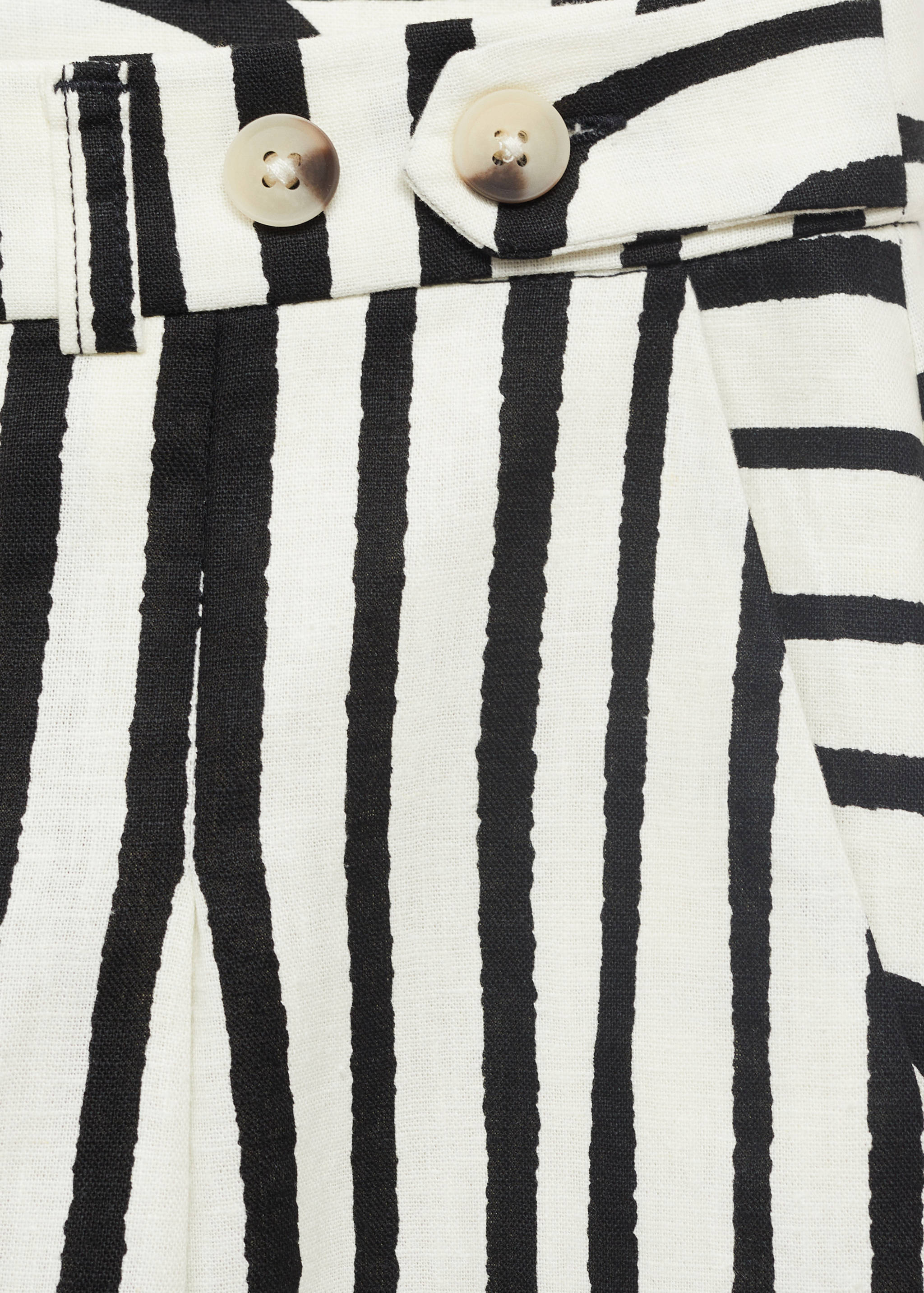 Geometric-print linen pants - Details of the article 0