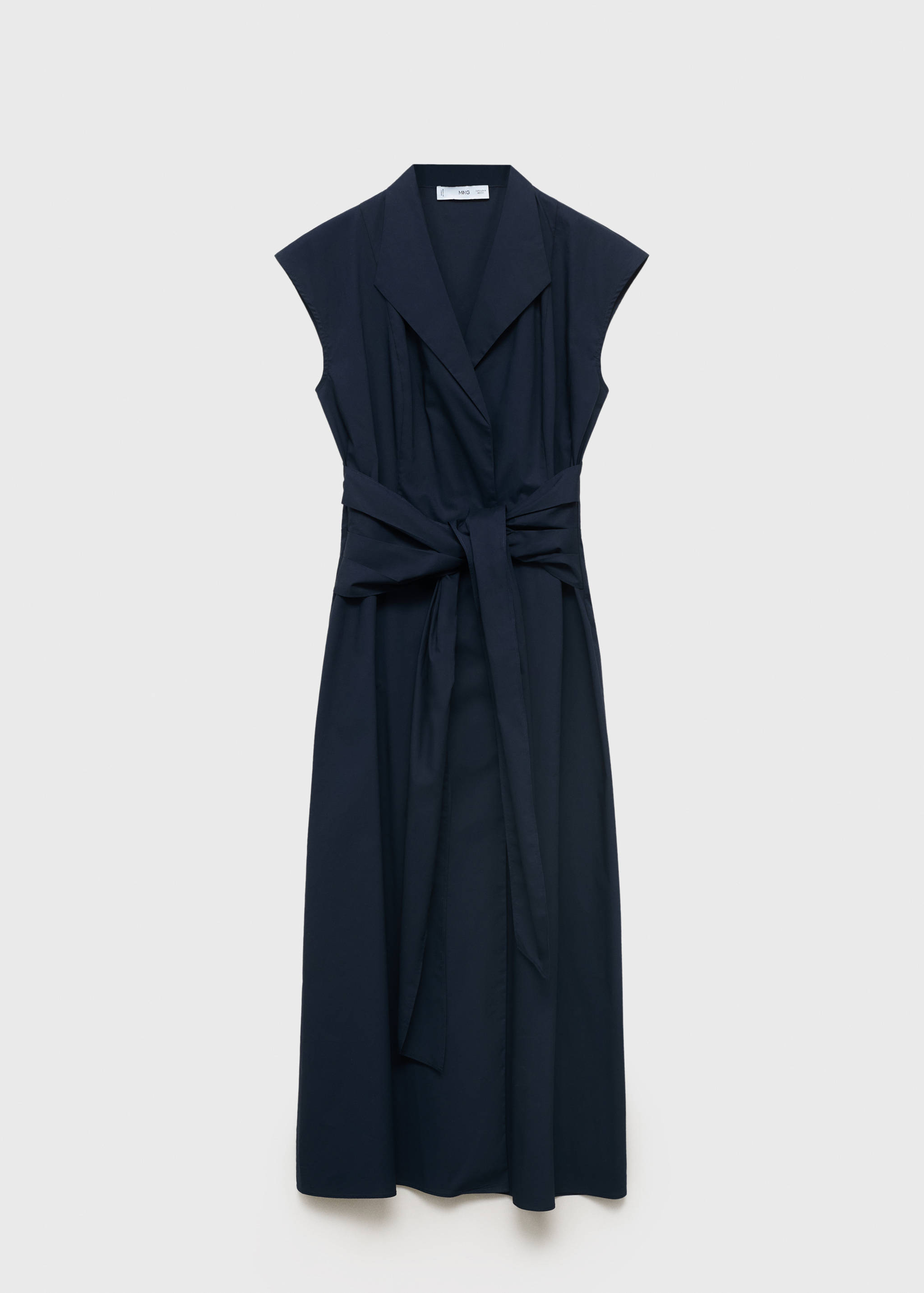 Vestido camiseiro com pormenor de nó - Artigo sem modelo